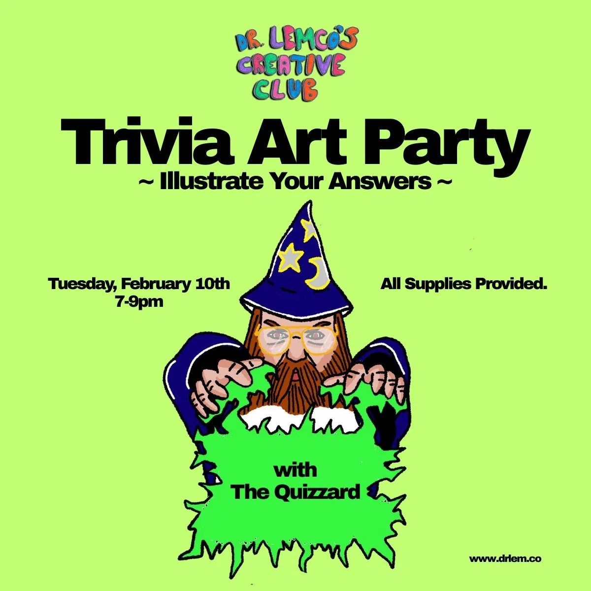 Illustrate your answers at the next trivia art party! 🧙
