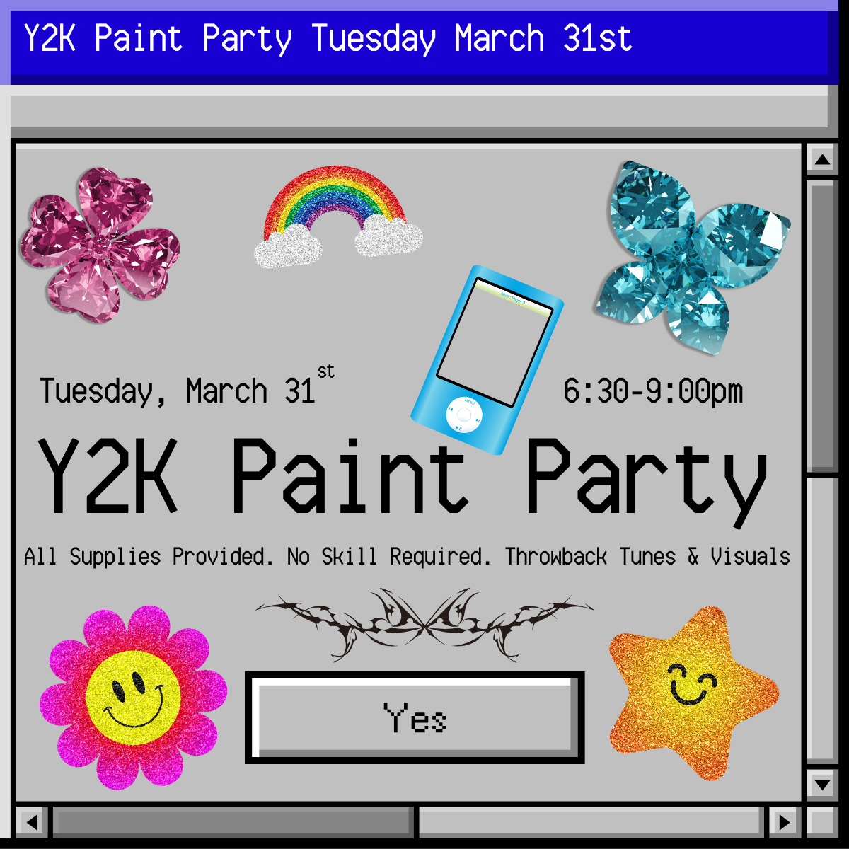 Y2K Paint Party || Nostalgia, Art, & 2000's Bangers