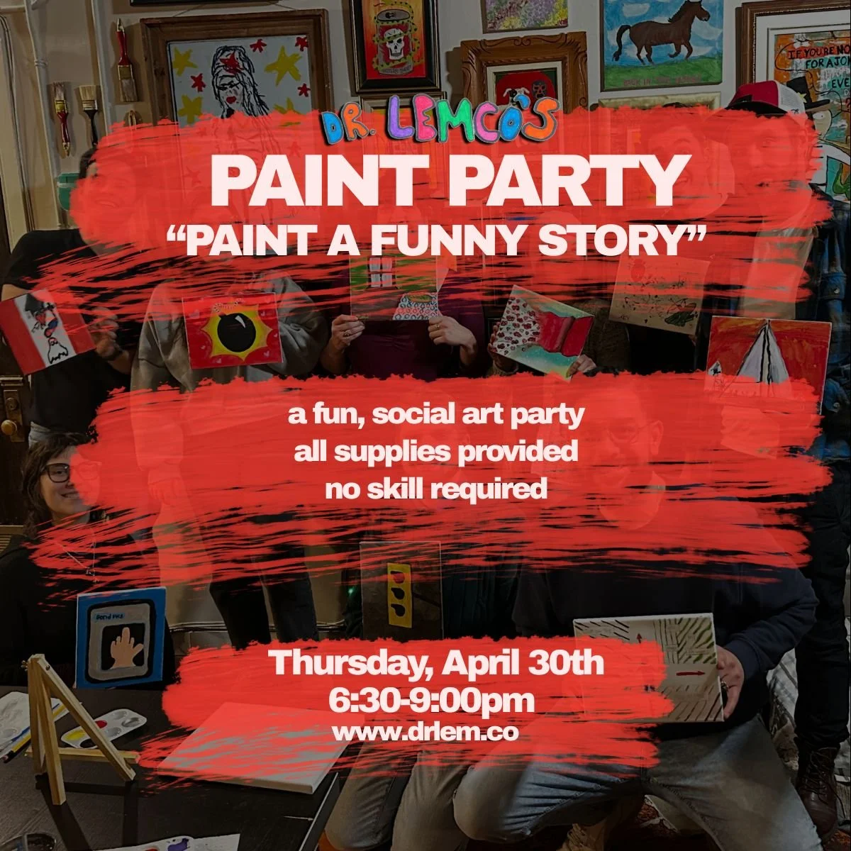 Turn Your Funniest Story Into Art || A Social Storytelling Paint Night