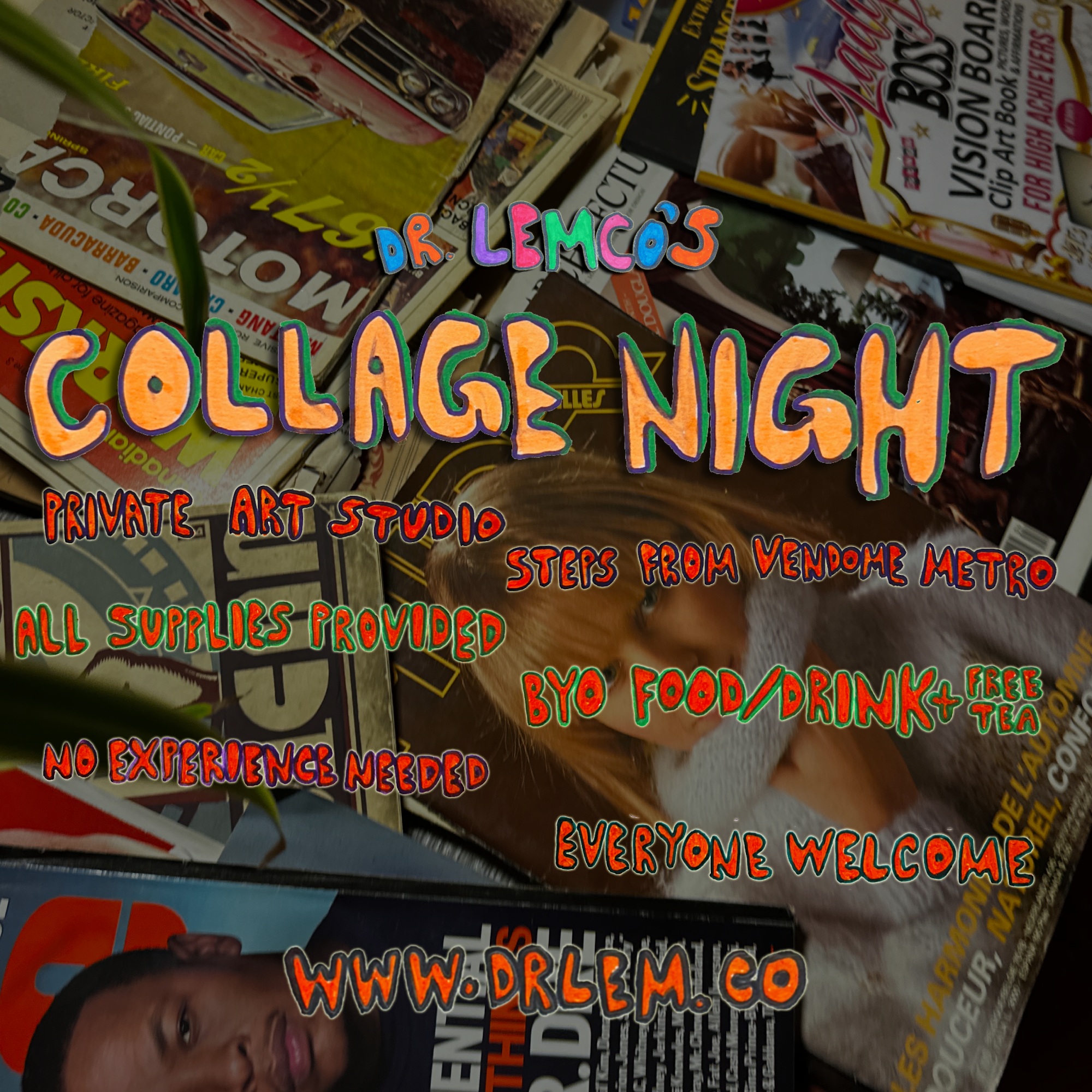 Collage Night at Dr Lemco's Creative Club