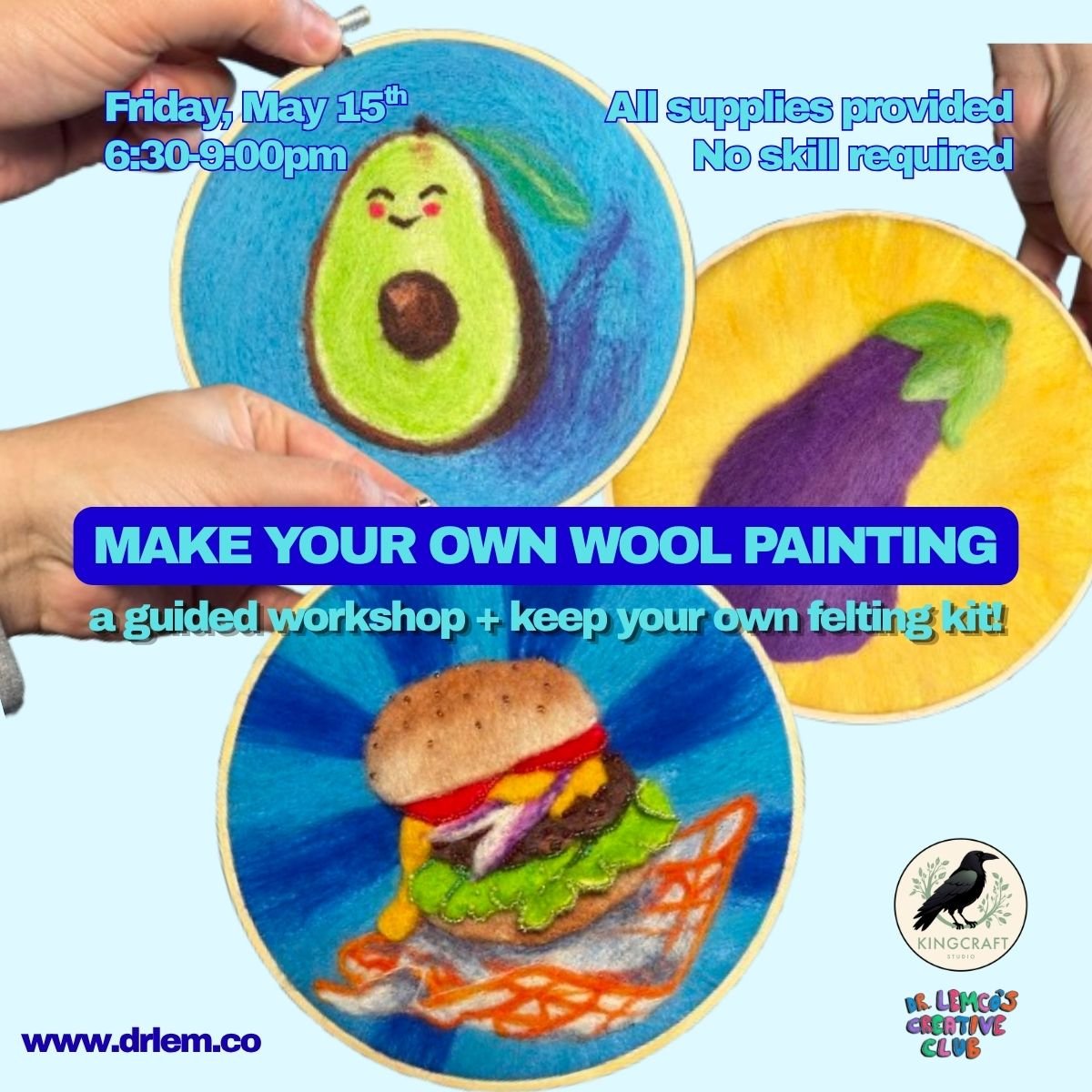 Make Your Own Wool Painting | A Guided Felting Workshops + Take-Home Kit