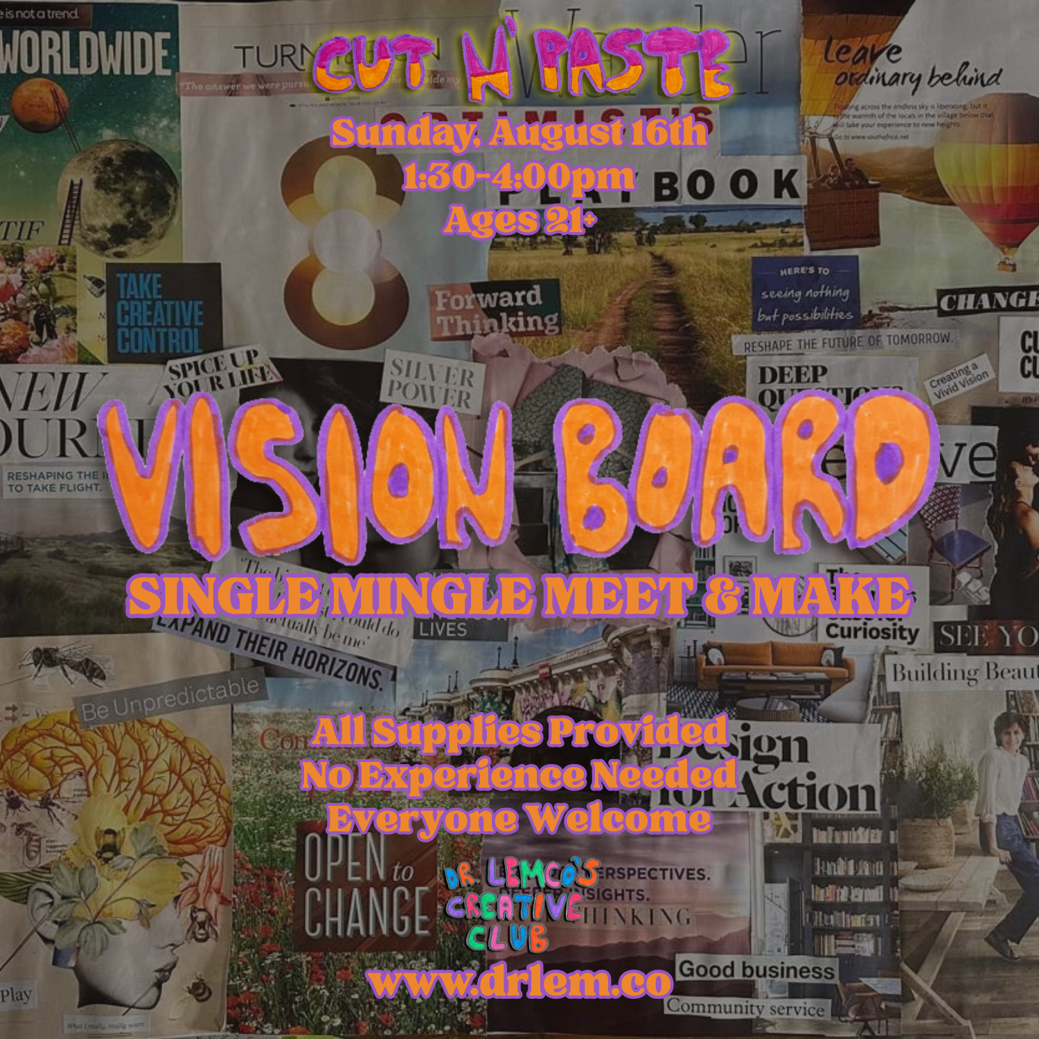 Single Mingle Meet & Make: Vision Board Party