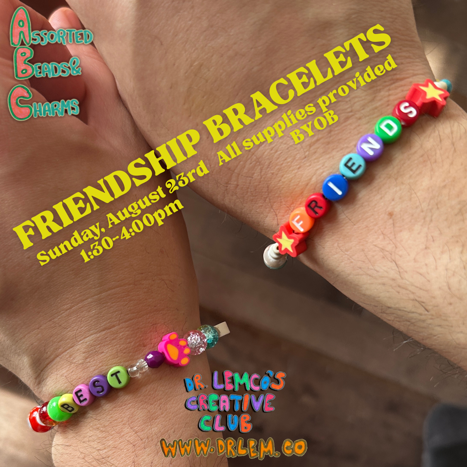 Friendship Bracelets || Assorted Beads & Charms || Bag Charms, Waist Chains, Bracelets, Etc.