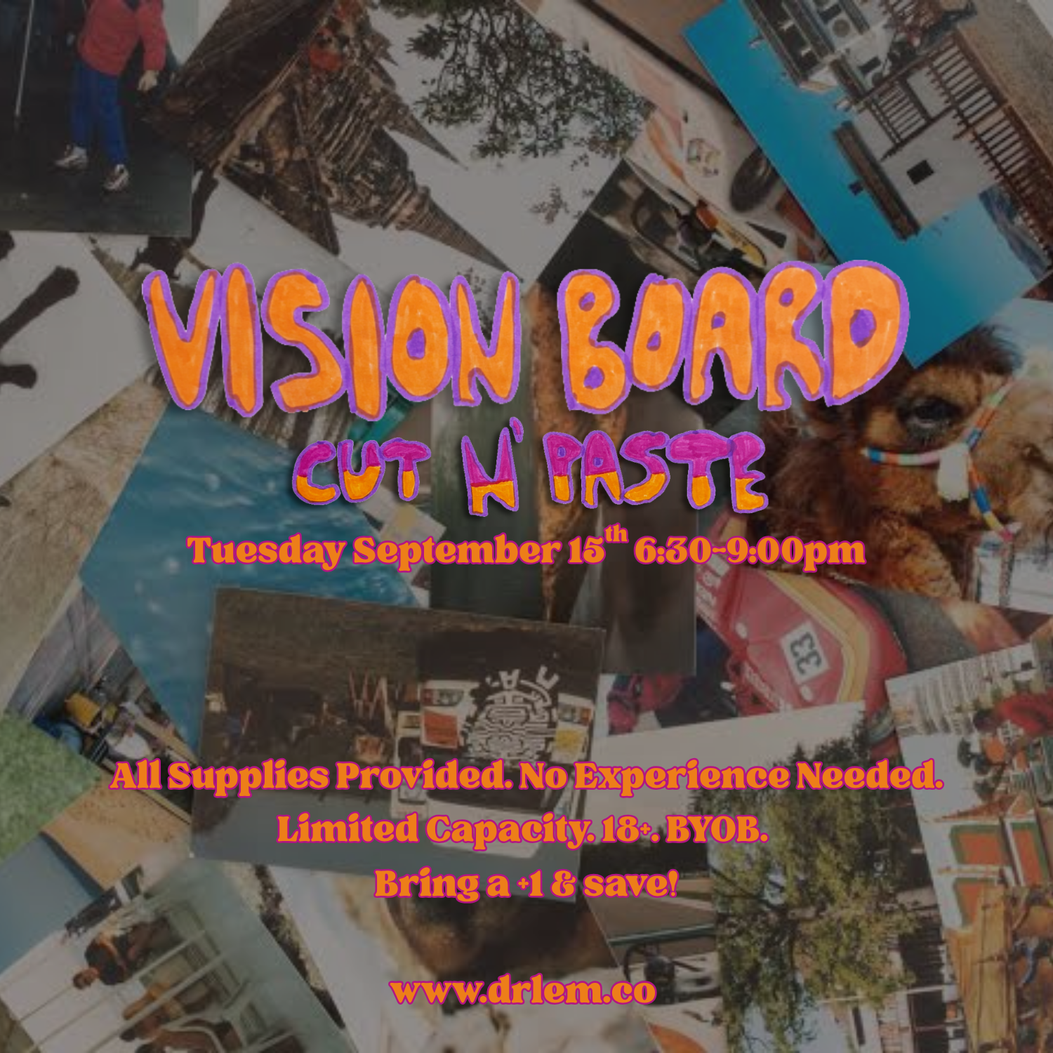 Vision Board Cut & Paste | Paper Craft Activity | Fun, Social, Creative | Private Art Studio in Montreal