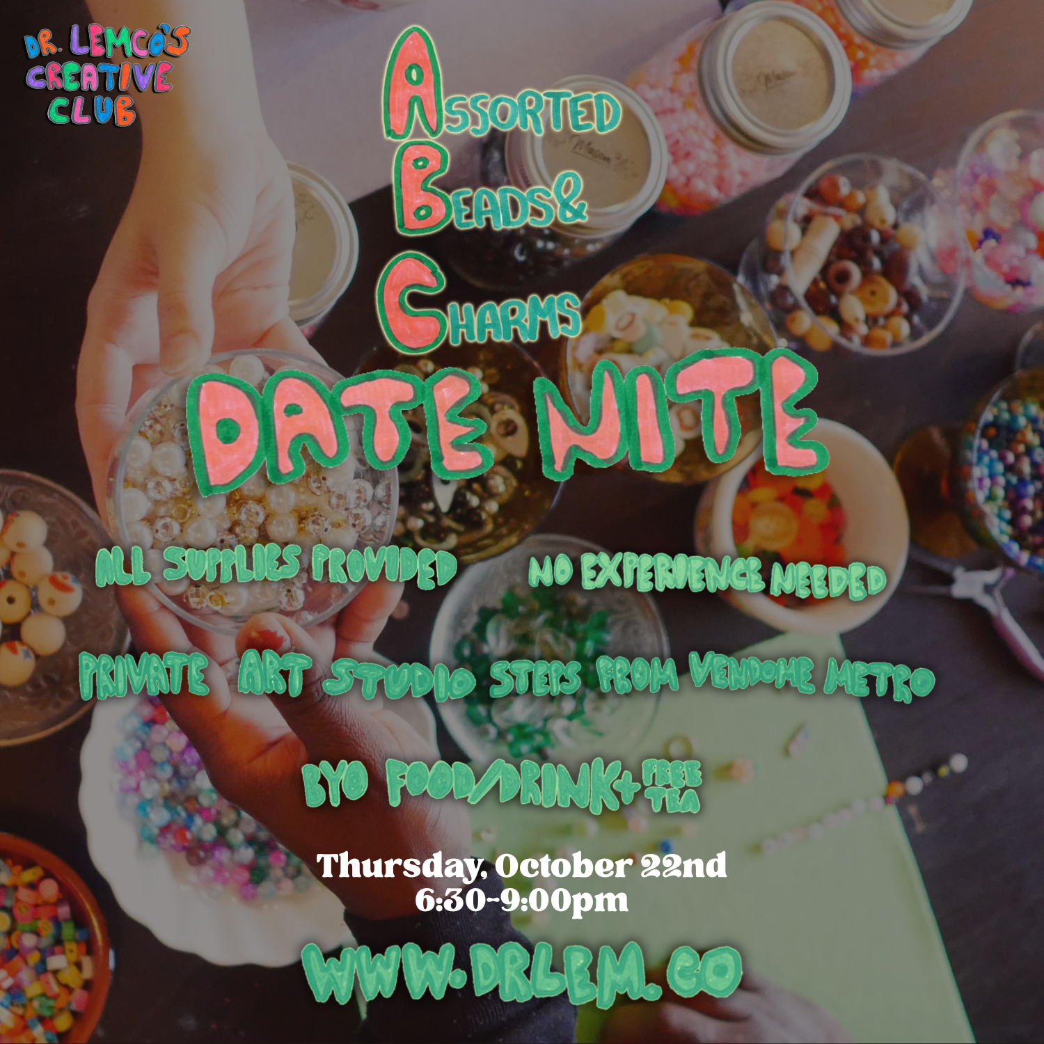 Date Night Make Night: Assorted Beads & Charms || Jewelry Making Night Out