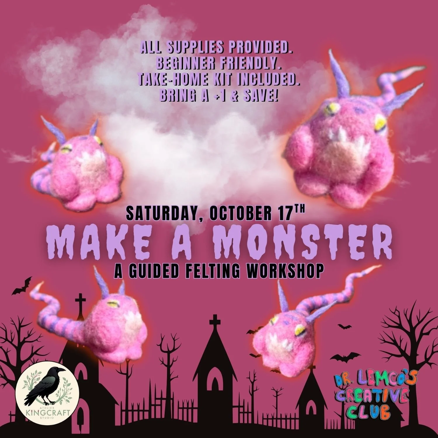 Make A Monster: Guided Felting Workshop [+ Take-Home Kit]