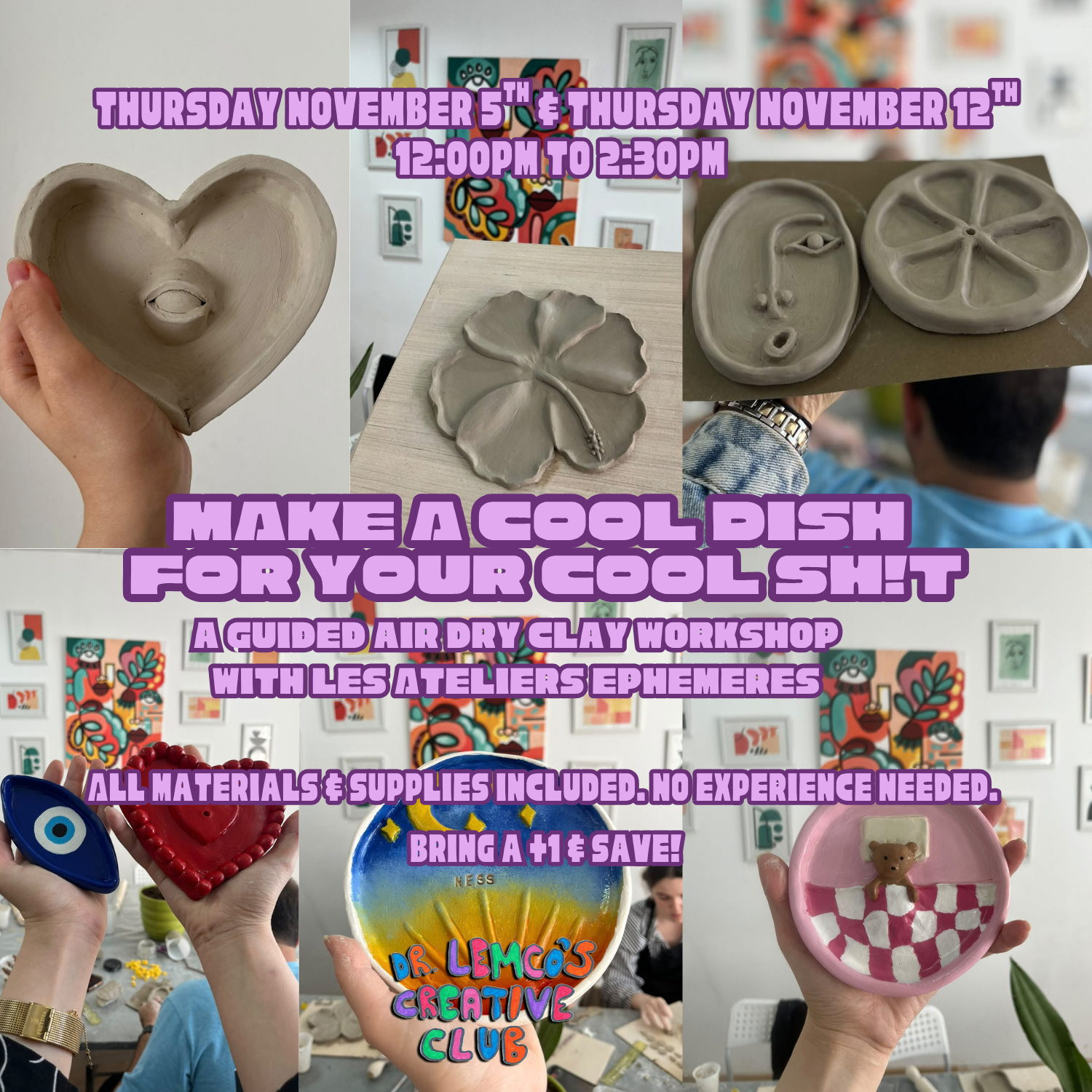 Make A Cool Dish For Your Cool Sh!t | Beginner Friendly Air Dry Clay Workshop