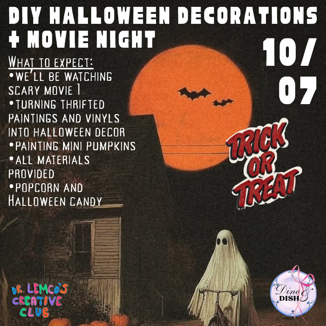 DIY Halloween Decor & Scary Movie Watch & Paint