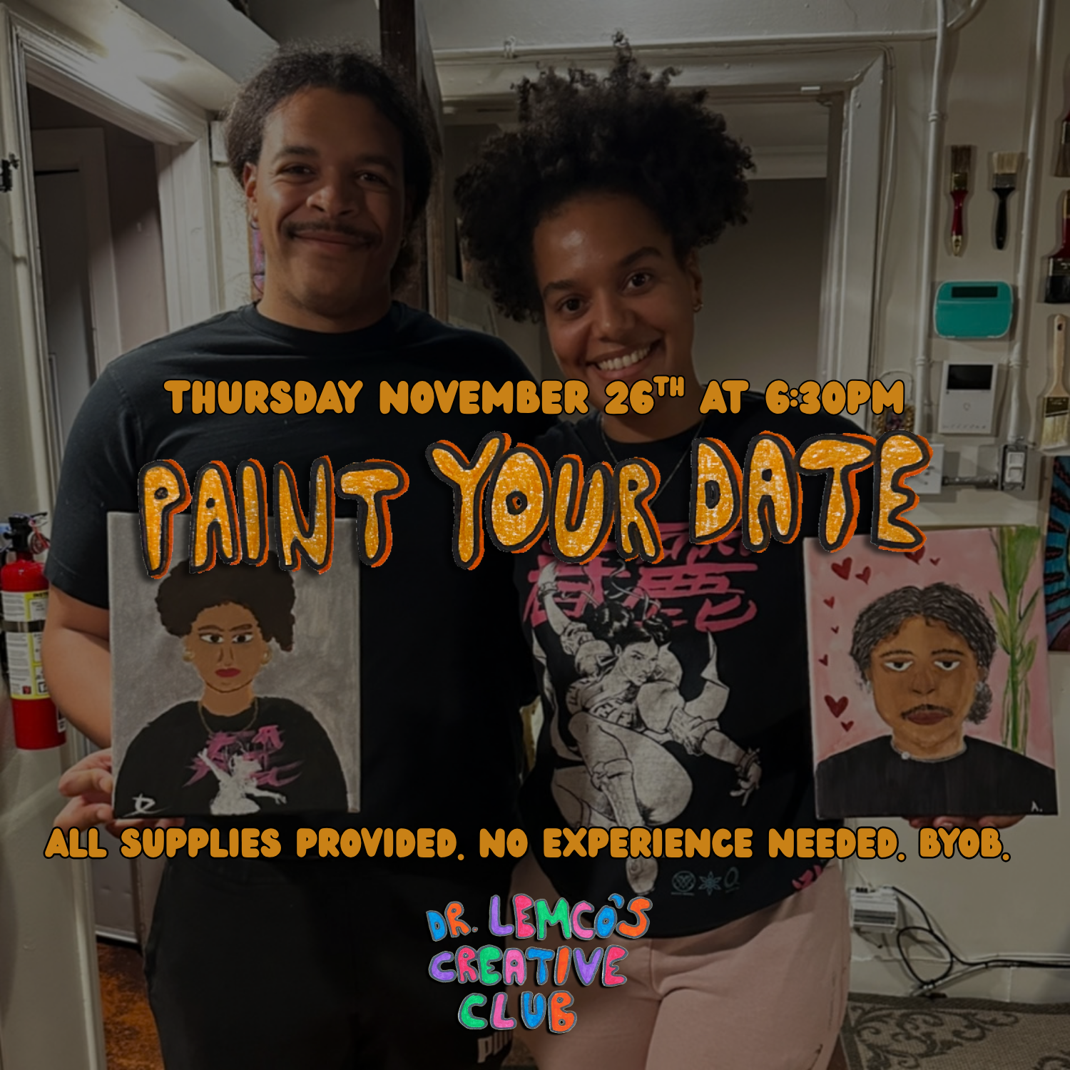 Paint Your Date | Date Night at a cozy private art studio in Montreal