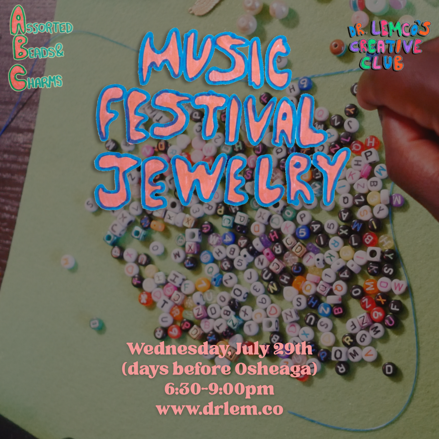 Music Festival Jewelry Making || Assorted Beads & Charms || Bag Charms, Bracelets, Etc.