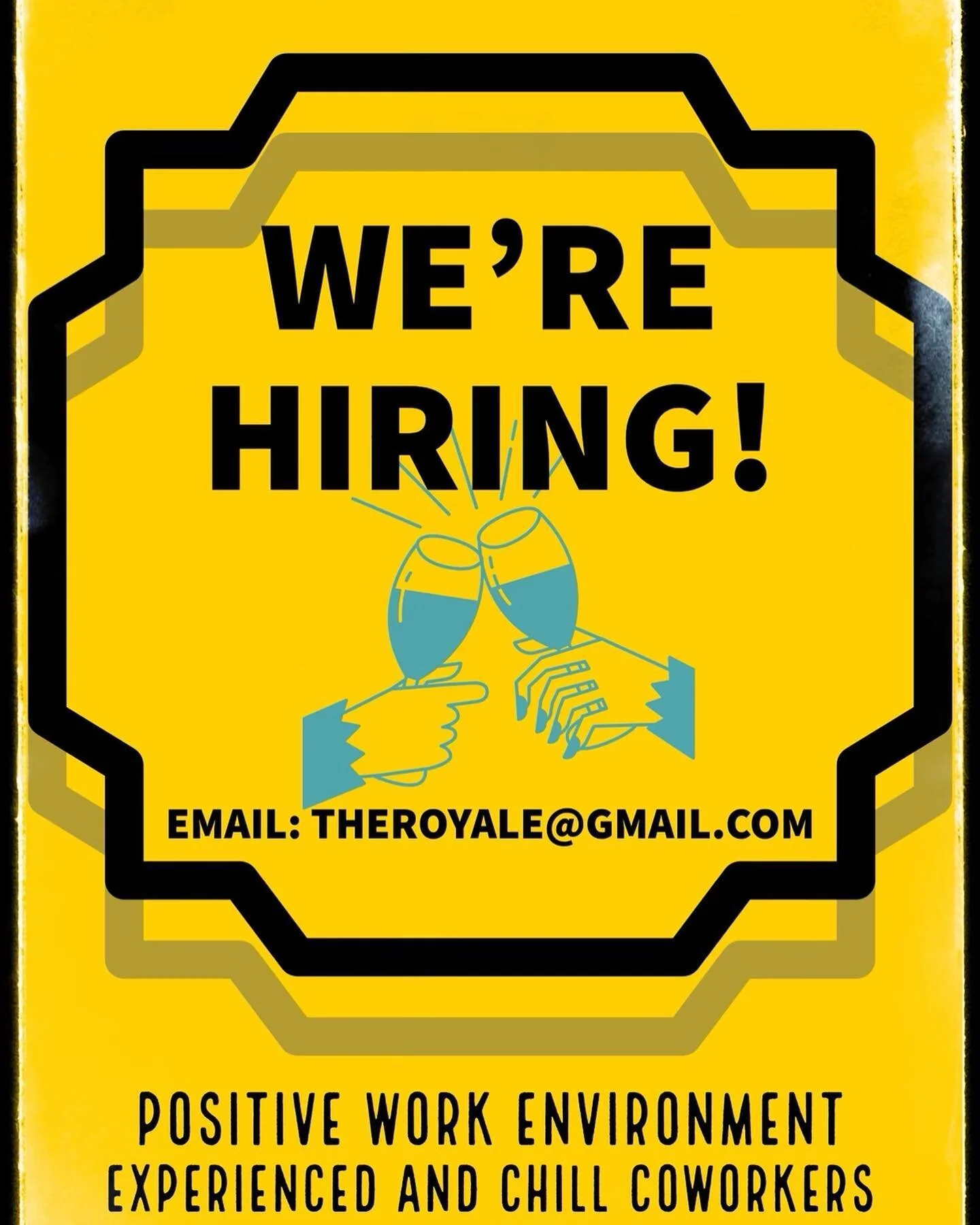 Join our team! Looking for an amateur gardener with professional experience as a bartender/server. Must know how to focus, have fun and bonus for good plant skills. Email theroyale@gmail.com or apply in person.