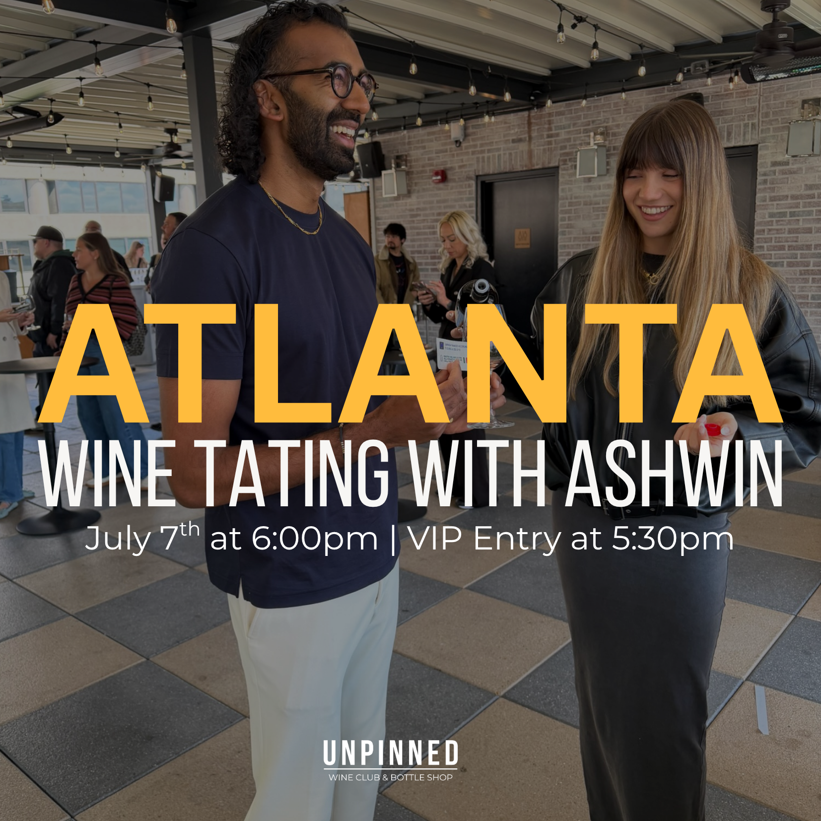 [Group Event] Ashwin's Wine Tasting Tour - Atlanta VIP Ticket (Tuesday July 7th at 6:00pm)