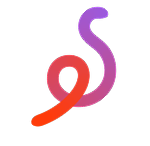 Illustration of two intertwined worms, one purple and one red, on a white background.