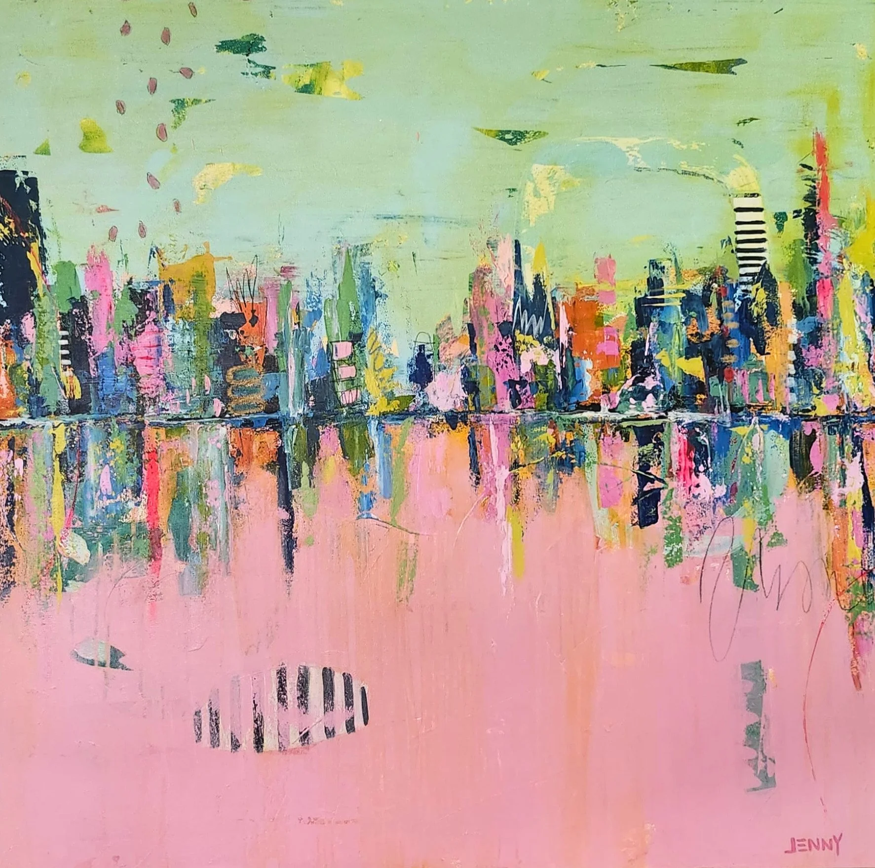Funky Town 36x36 (In a Private Collection)
