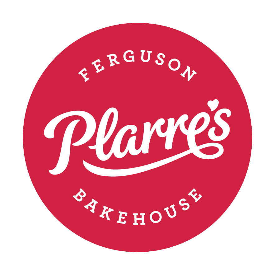 Ferguson Parrage Bakehouses logo with red and white colors, stating it was established in 1901.