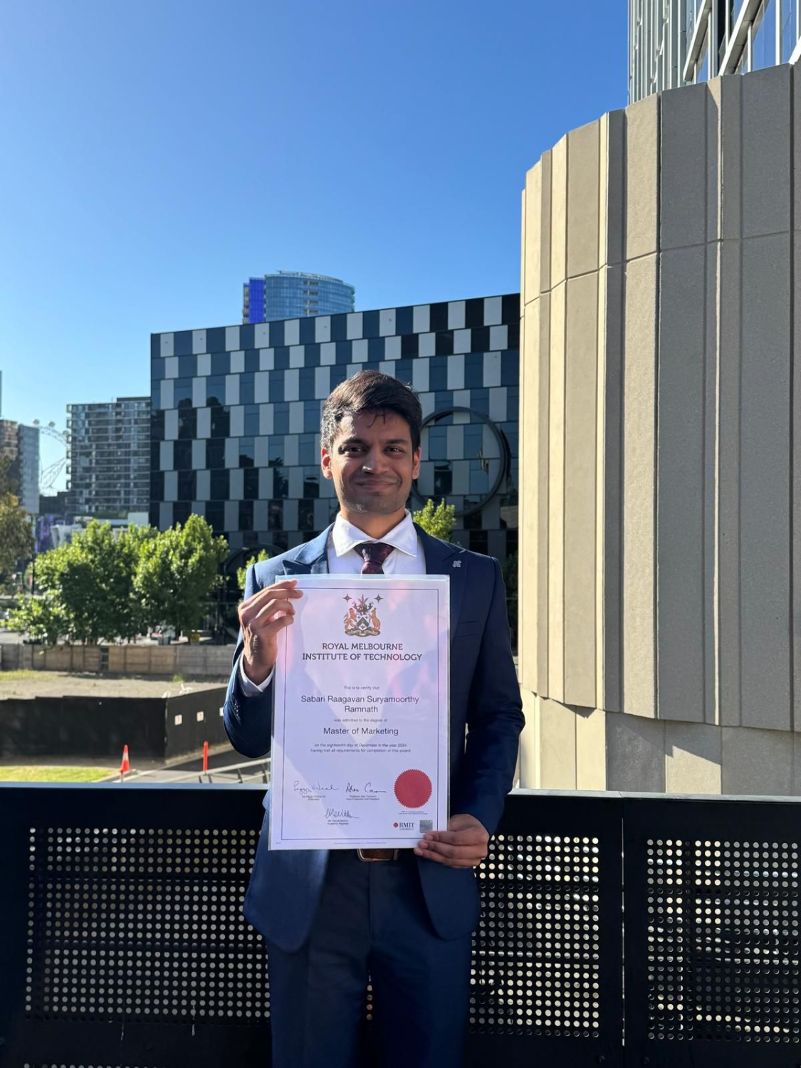 Social Star - Sabari graduation photo