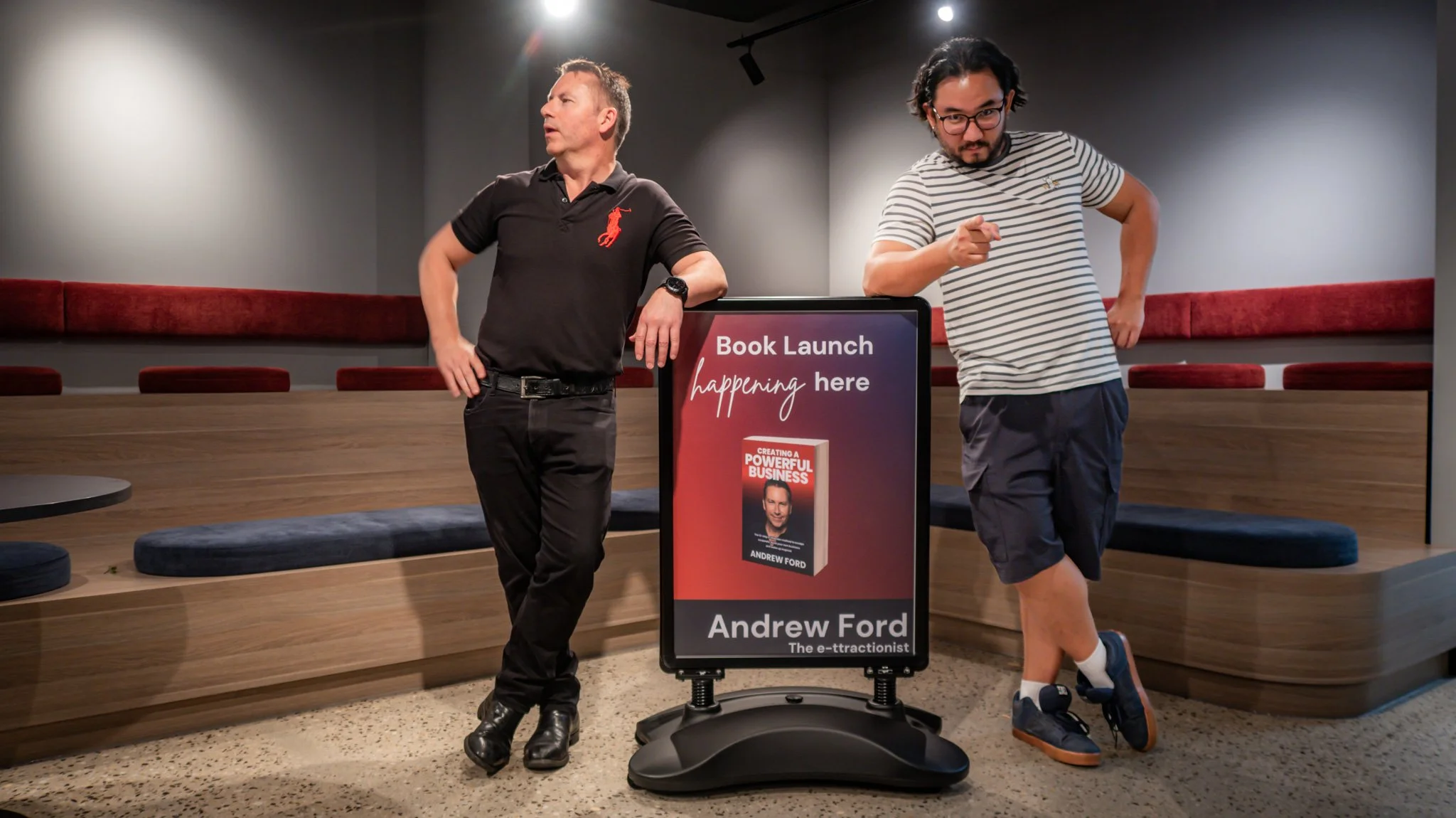 Social Star - Adam and Andrew at Andrew's book launch