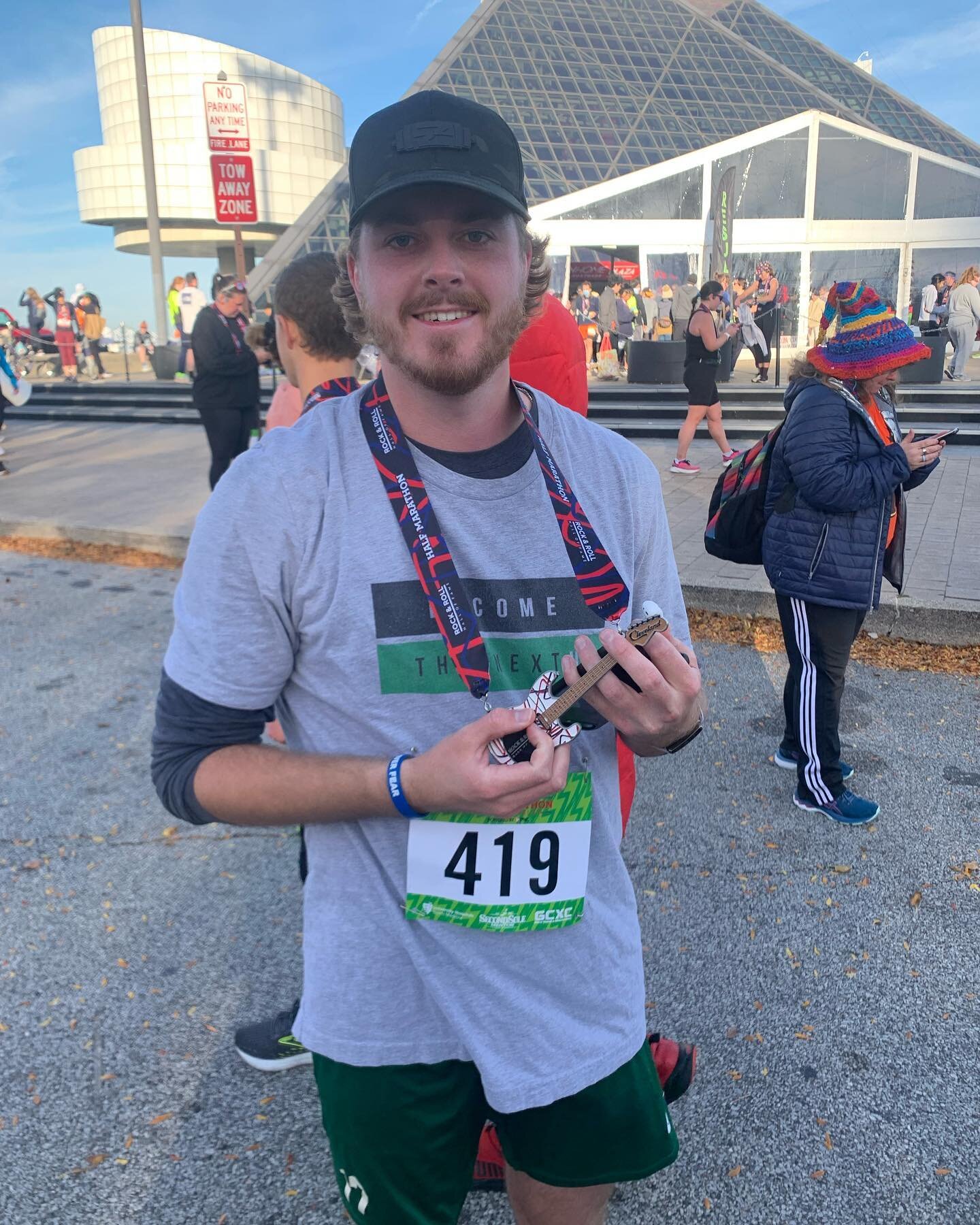 Have to give a big shout out to my online Client  Robert. Robert just completed his first ever half marathon in Cleveland, Ohio this weekend under 2 HOURS!! So proud of this guy, and really stoked to see him repping Zeigler Strength the whole way!! 
