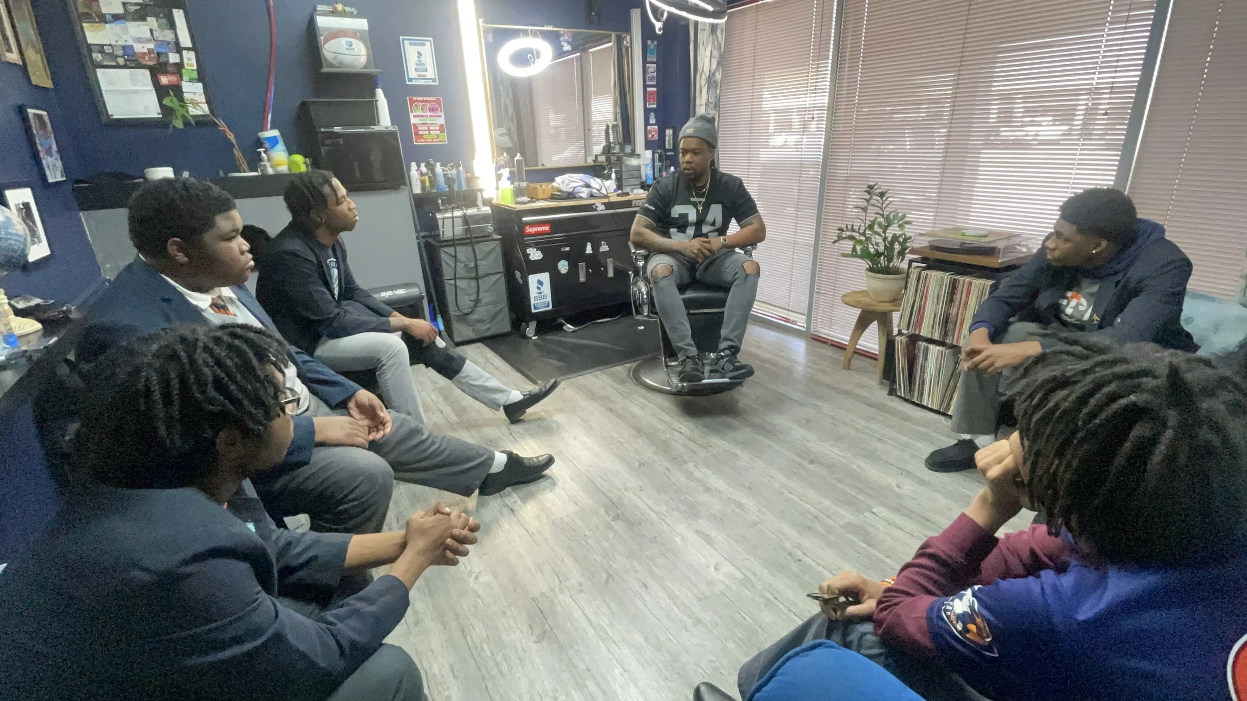Bridging the Gap: Students Experience the Business of Barbering at Bleu Suede Barber Lounge