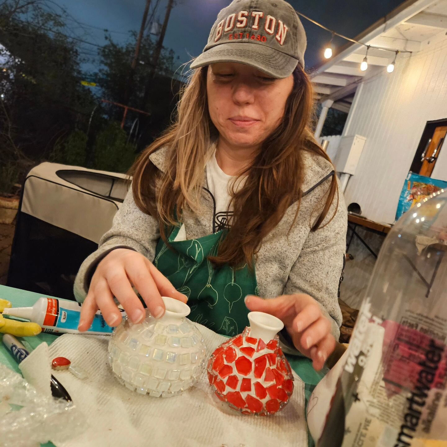 Some late night mosaics with Leah last night! 

#mosaics #makerspace #Texasart