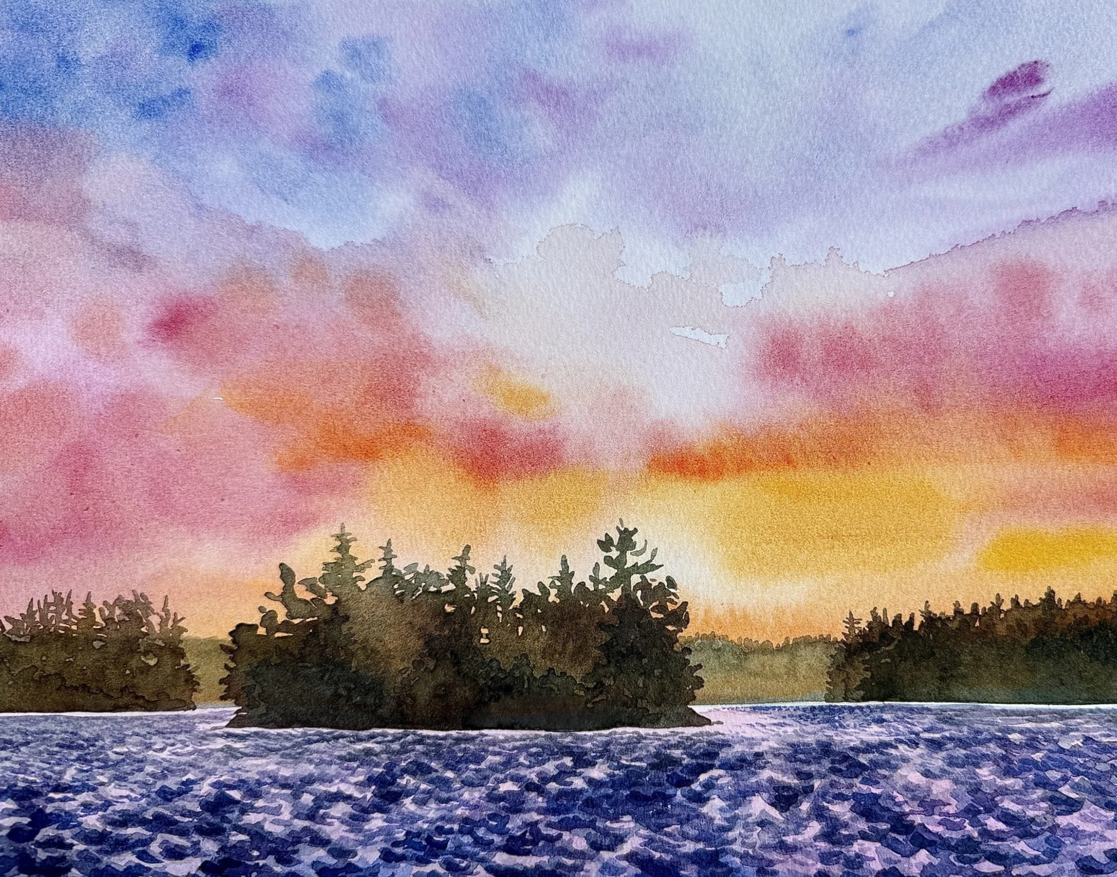 Somewhere Up North Sunset Print