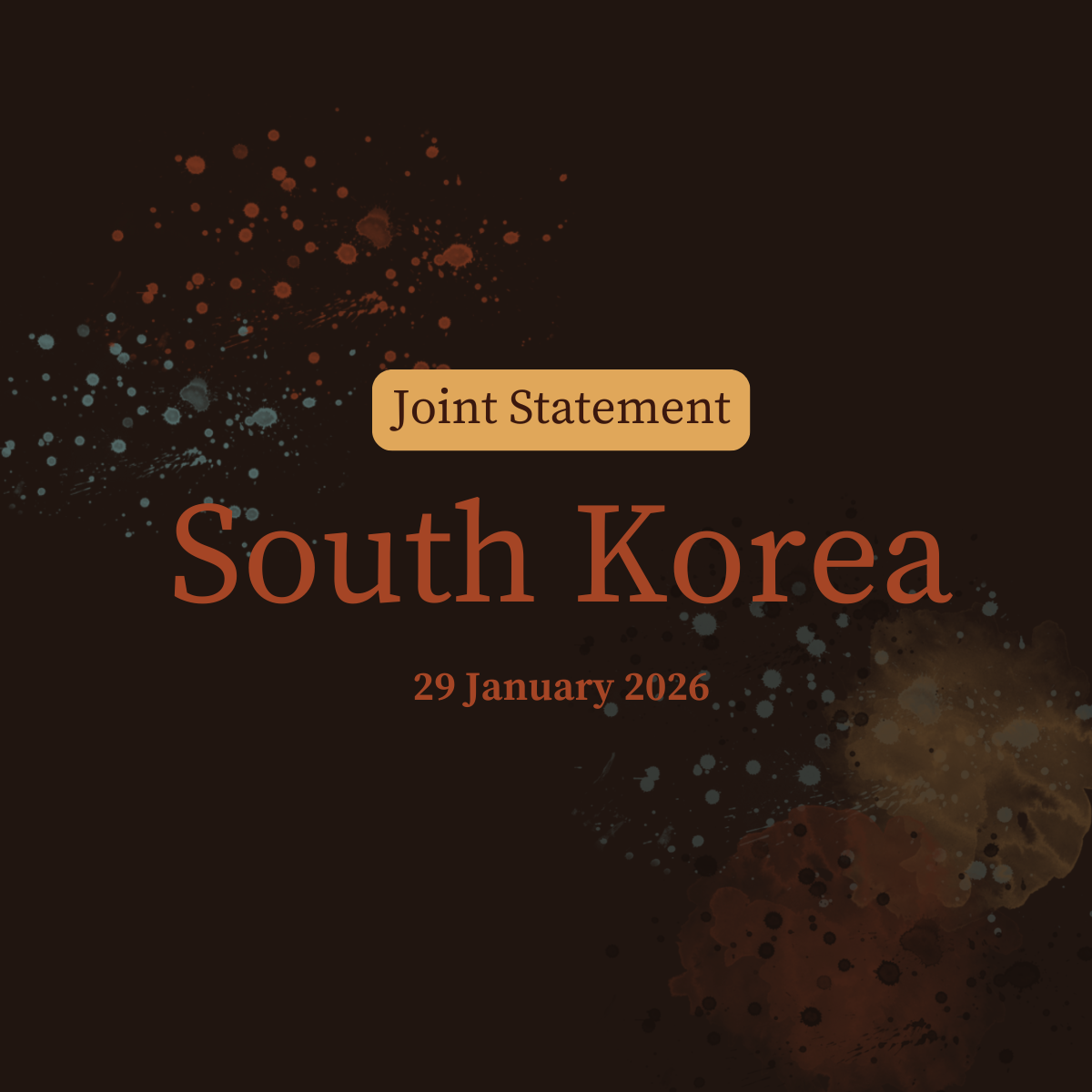 South Korea: Joint statement opposing the death penalty for former South Korean President Yoon Suk-Yeol
