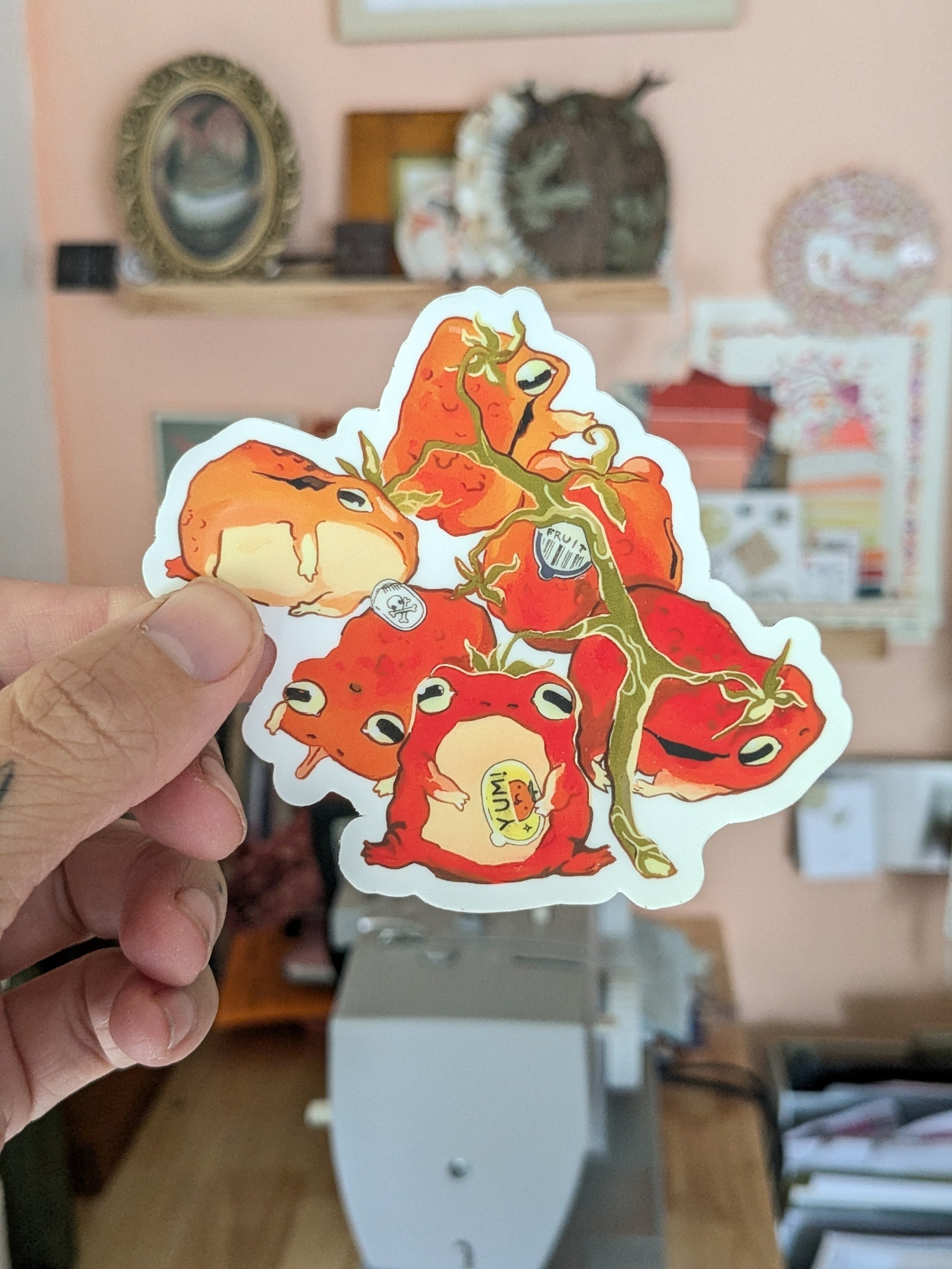 tomato frog sticker