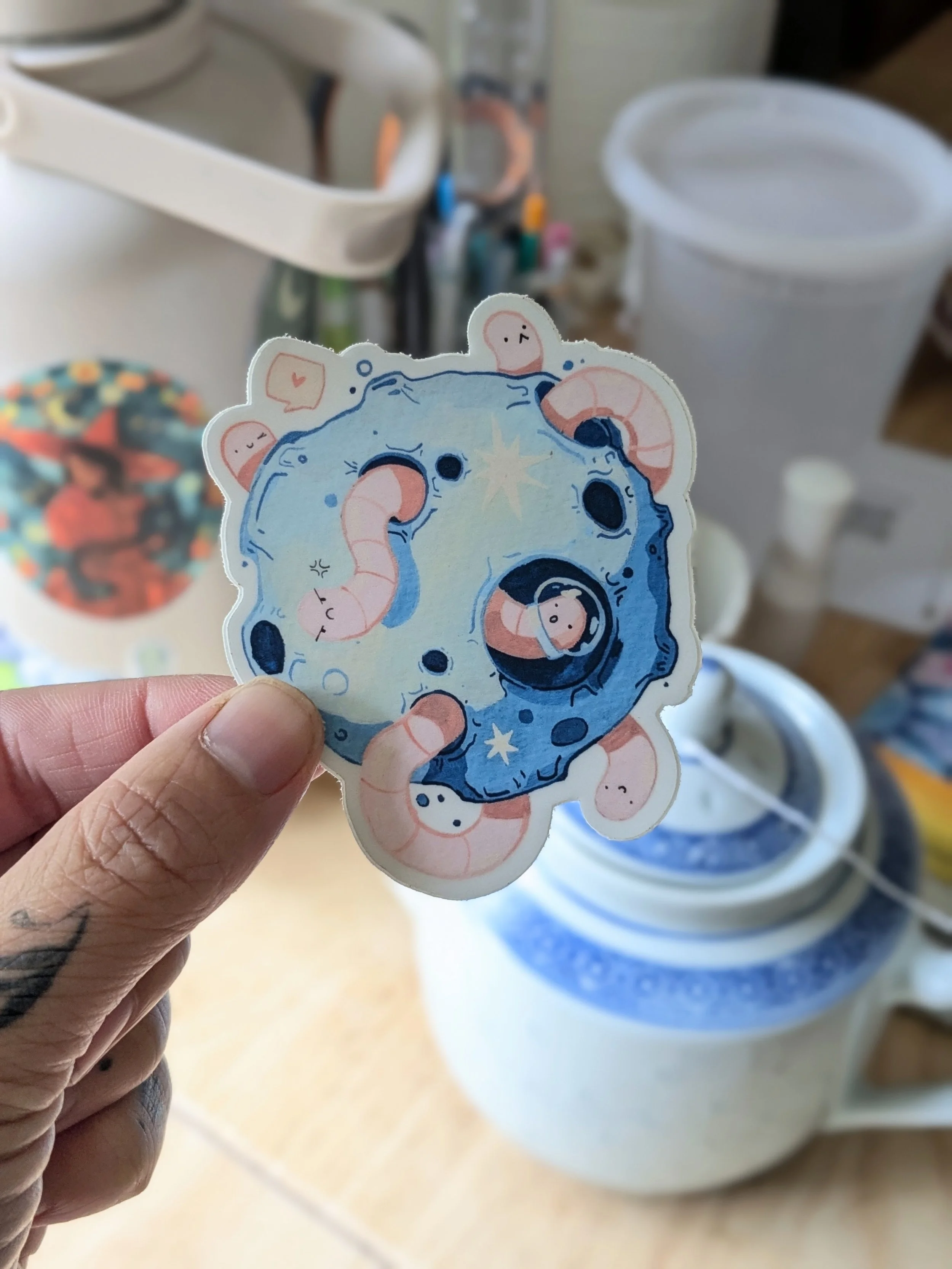 worm moon sticker