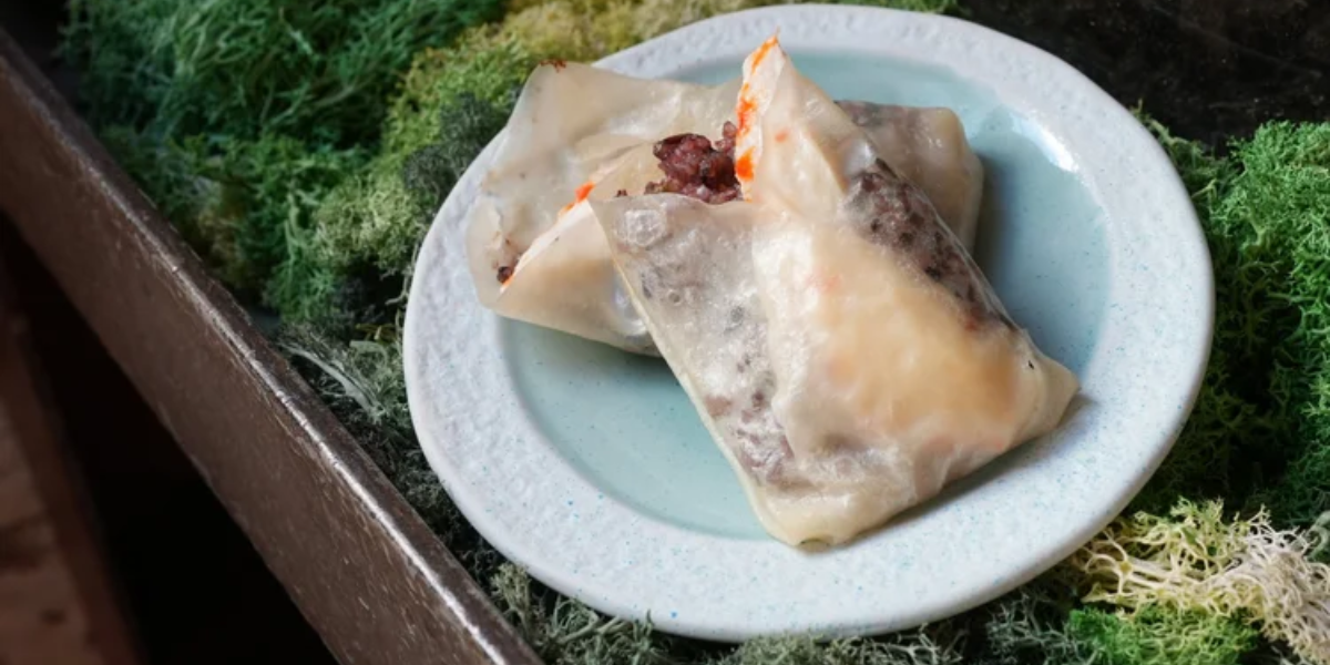 Dish 2_ Handcrafted Kohlrabi-Wrapped Dumplings