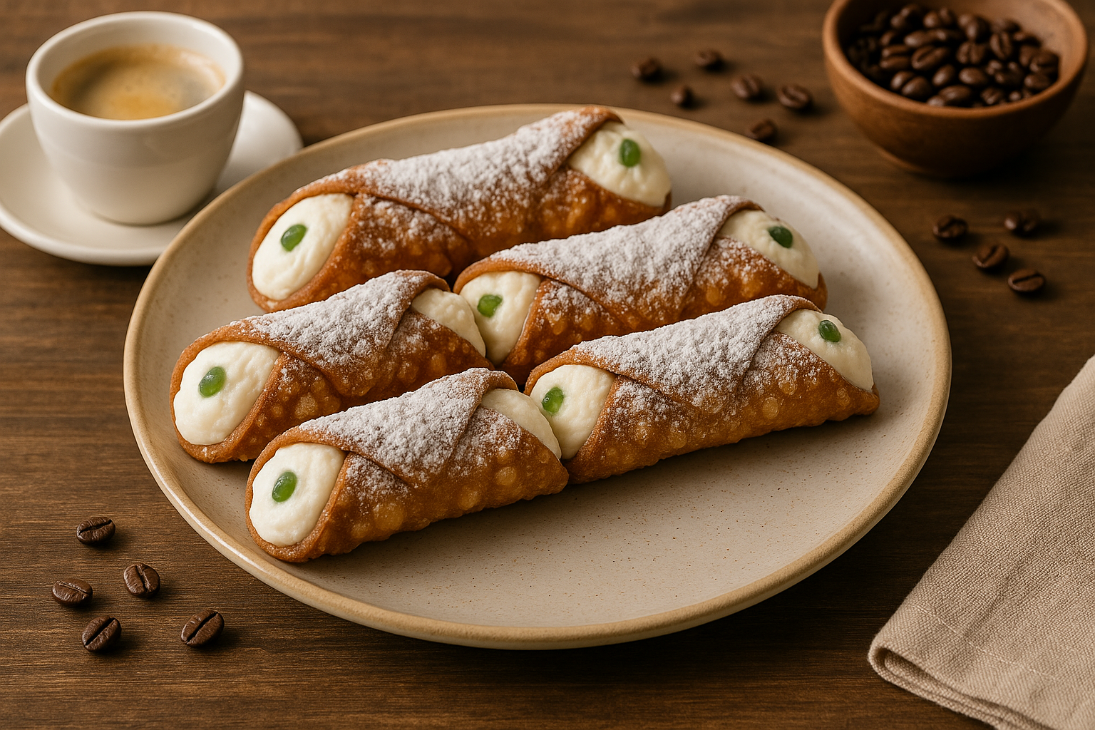 Ricotta/Vanilla/Chocolate Cannoli- MED SIZE