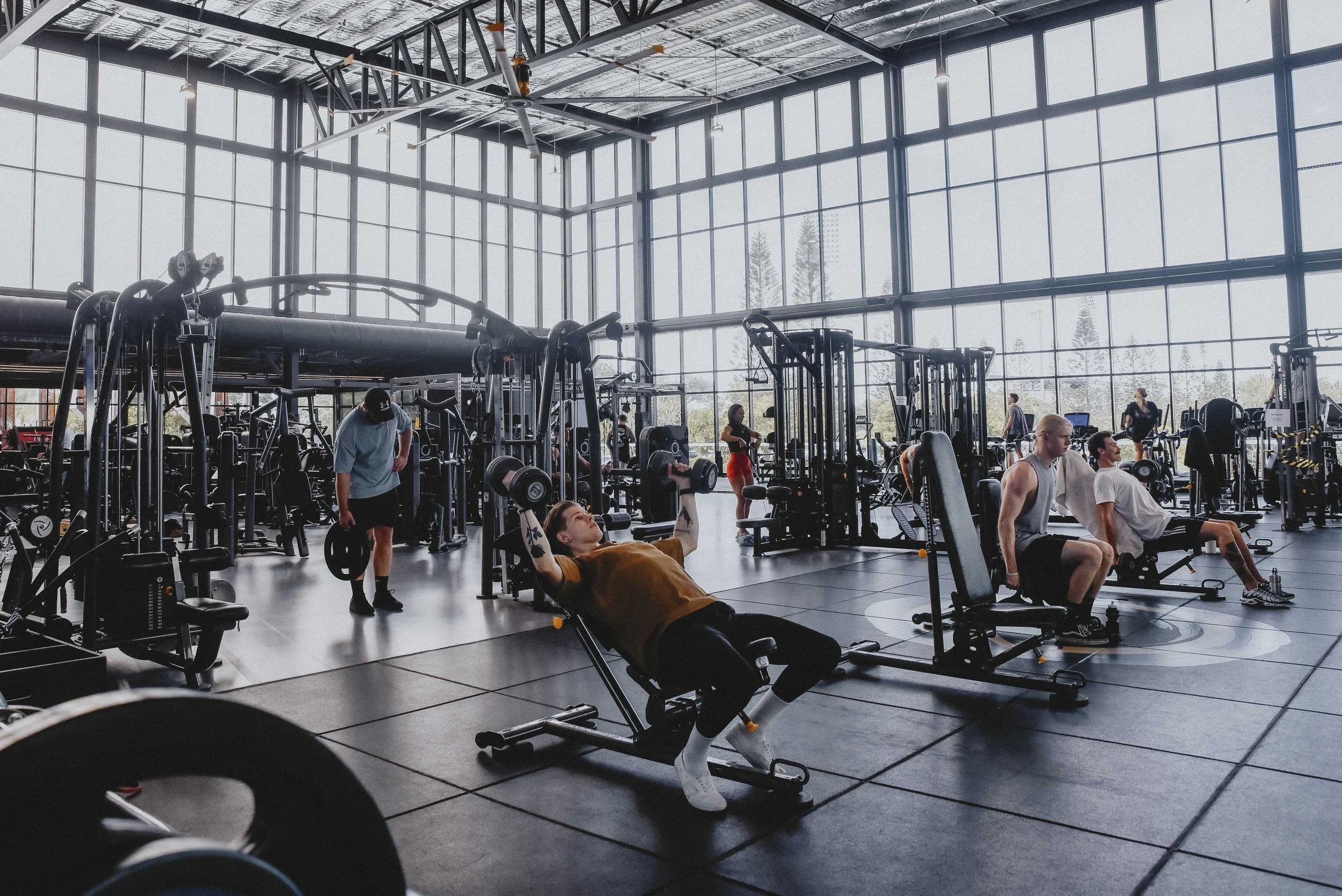 A wide view of the O2 Performance training floor