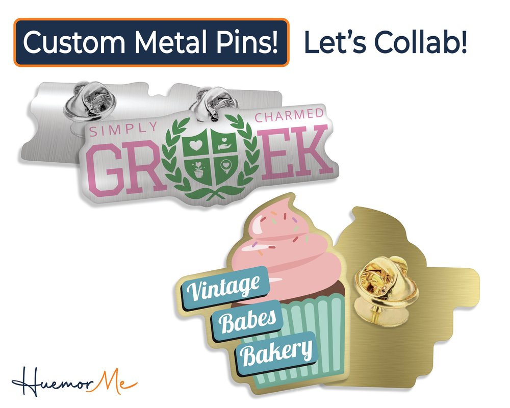 Custom Shape Metal Lapel Pins — HuemorMe Gifts