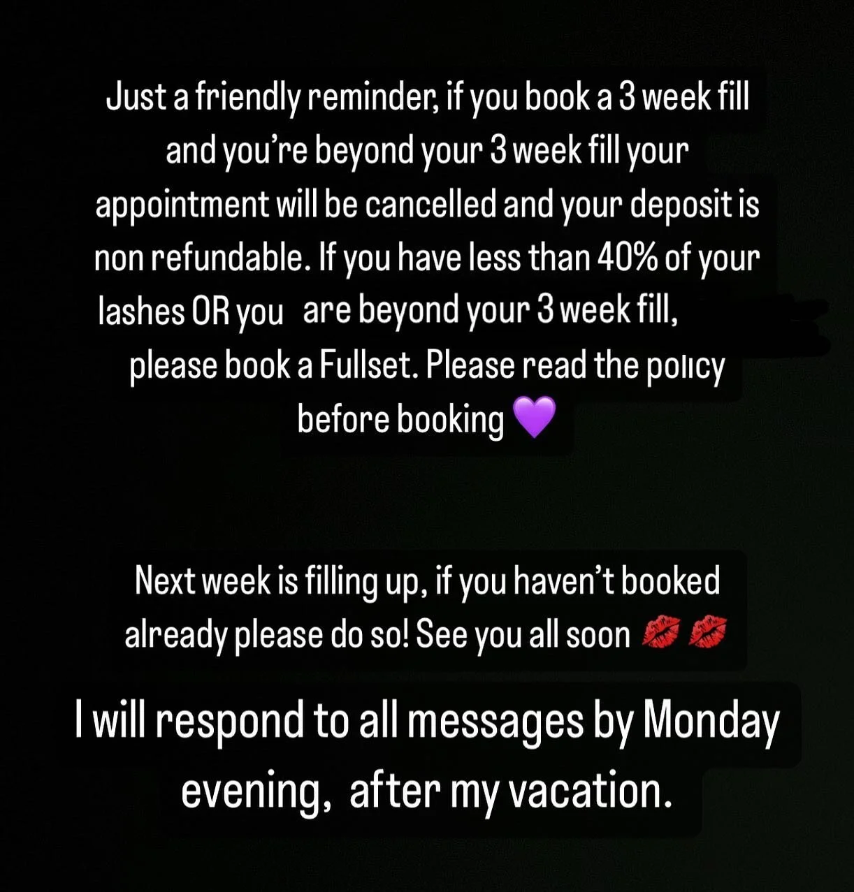 Please check what you booked for 🤍
