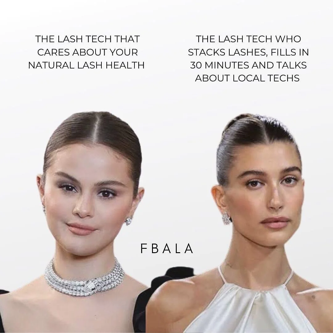 Lash humor but seriously though… we don’t tolerate mean girl behavior over here 💅🏽😂😂 
#TeamSelena #lashtechhumor #eyelashextensions #selenagomez #haileybaldwin