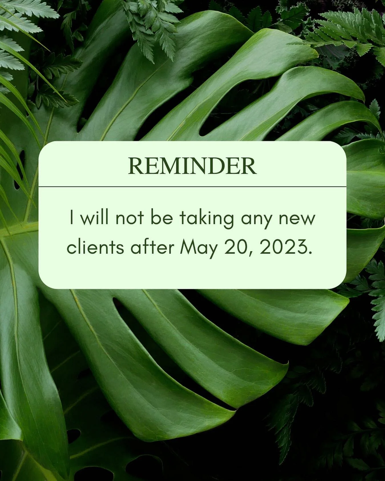 If you’re thinking of getting your lashes done please keep in mind I will not be accepting any new clients after May 20th. 🤍