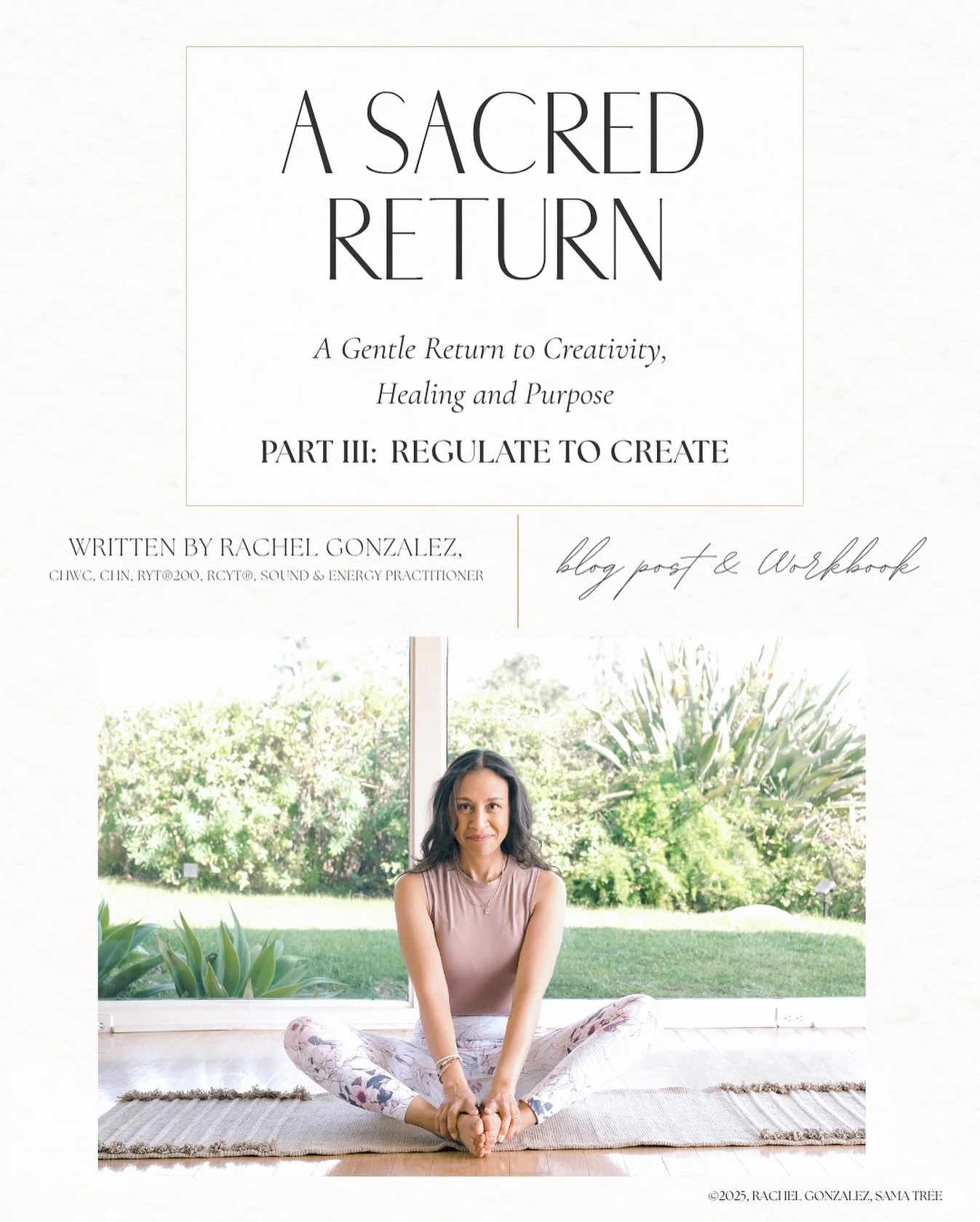 A Sacred Return Part 3: Regulate to Create ✨ 

A Gentle Guide for Midlife Women Rebuilding Creativity and Clarity, by Rachel Gonzalez

You don&rsquo;t have to force your creativity.
You don&rsquo;t have to push your body to keep up.
In midlife, heali