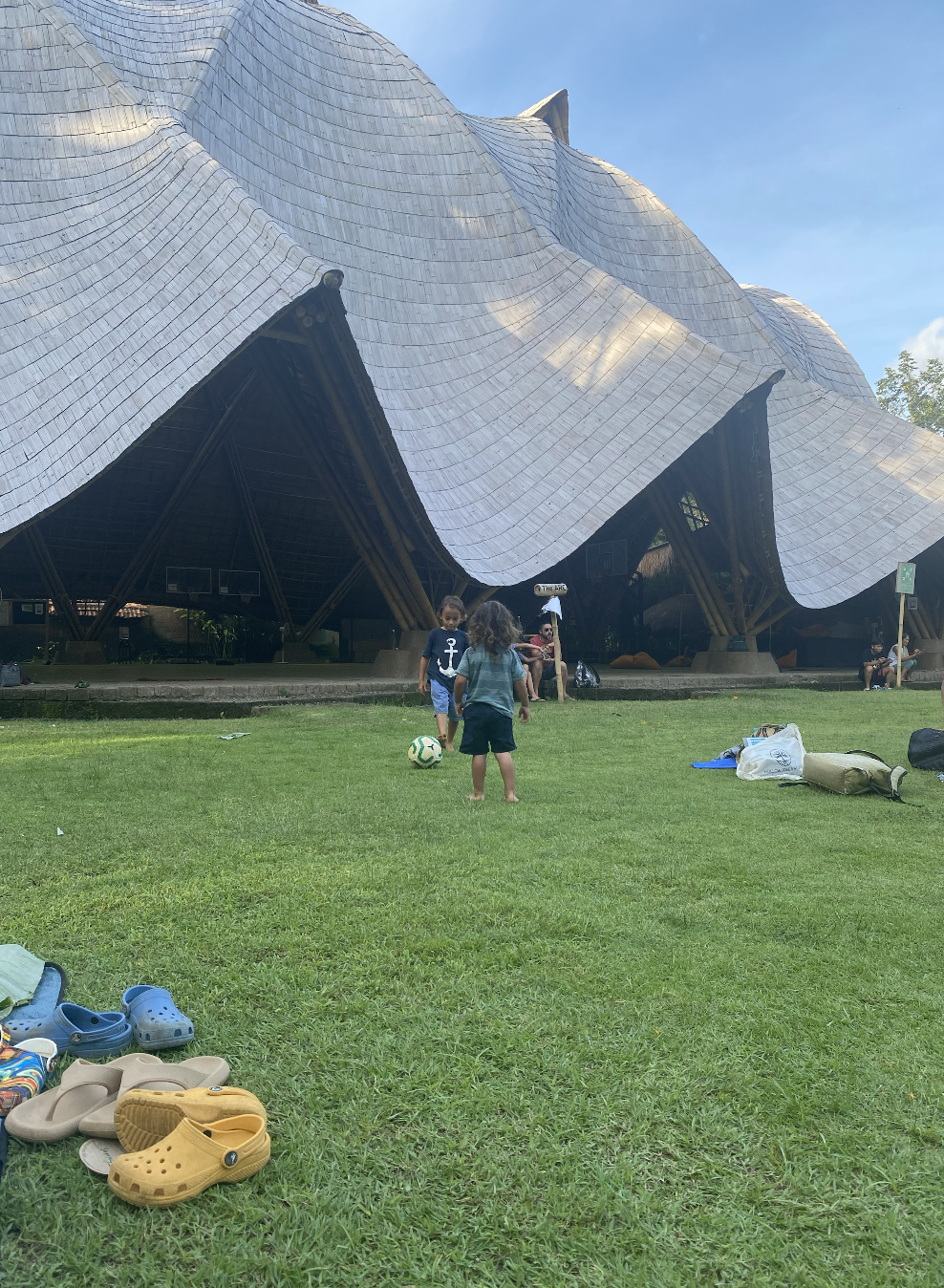 Scene from the green school, "the arc" building.