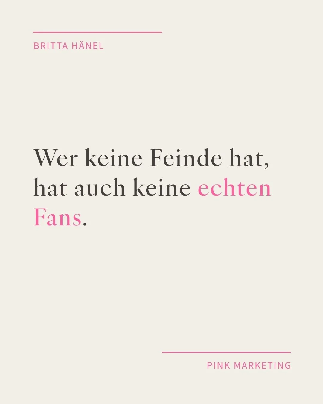 📣 Wenn dich alle m&ouml;gen, hast du ein Problem! 

Marketing ist kein Beliebtheitswettbewerb. Viele Selbstst&auml;ndige bleiben so "nett" und "neutral", dass ihre Botschaft untergeht. Aber nur, wer klare Kante zeigt, gewinnt ech