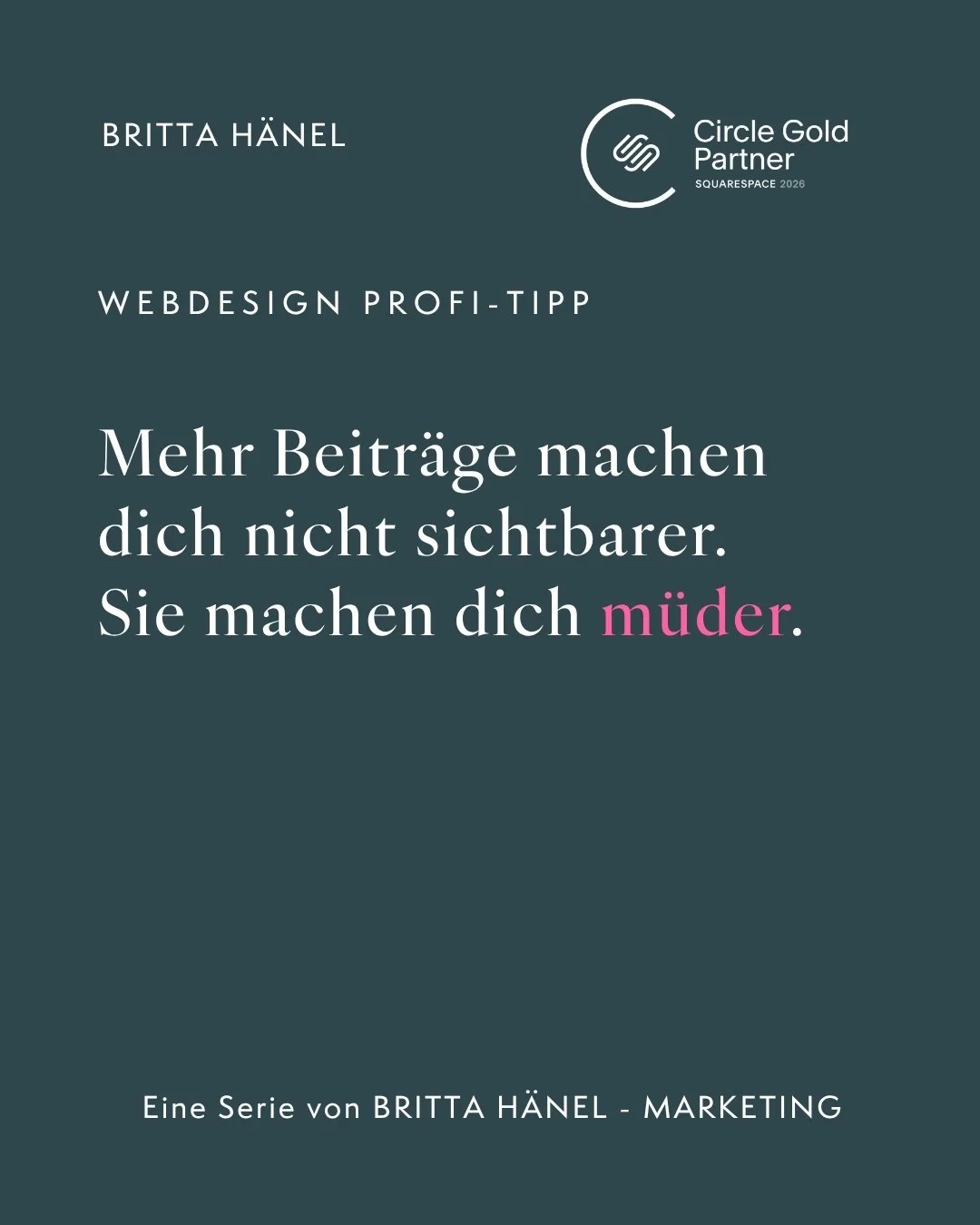 Du bist nicht m&uuml;de vom Arbeiten, sondern weil der Erfolg ausbleibt. 😴

Vor Kurzem erz&auml;hlte mir ein Kunde, wie frustrierend es sein kann, wenn guter Content keine Resonanz erh&auml;lt. Obwohl er hochmotiviert auf Instagram startete, blieben