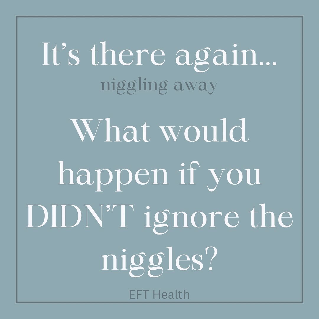 We often know but try to over-ride those niggling doubts from a mental perspective. 
What about those physical aches and pains? What is the story behind that? We can explore those hidden messages using EFT. Emotional pain and trauma can be stored wit