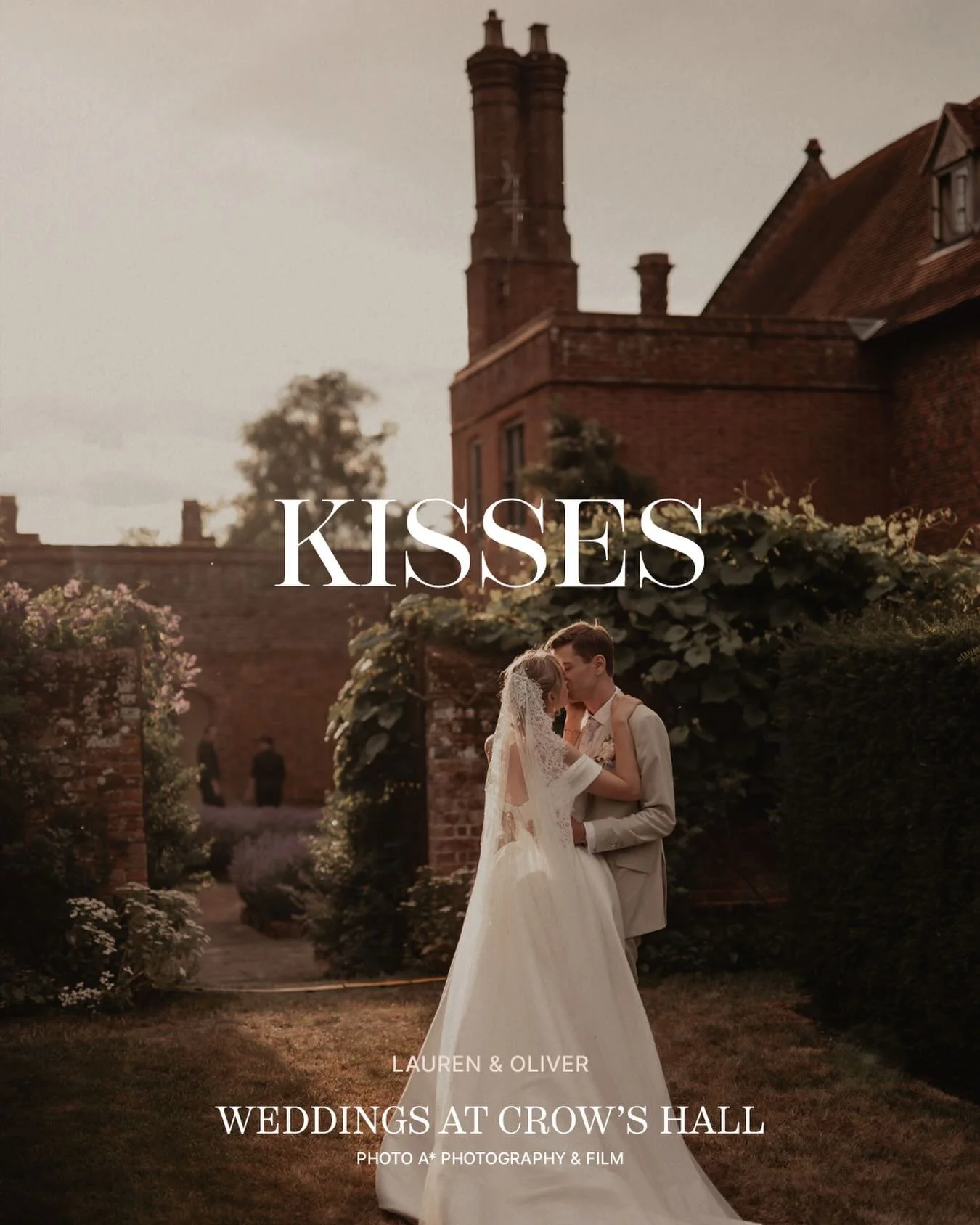 KISSES

The day moves around it. Then, for a moment, everything becomes still.

Late light. Old brick. A quiet corner of the garden. A kiss, caught between one part of the day and the next.

Beautifully captured by A* Photography &amp; Film.
@astarph