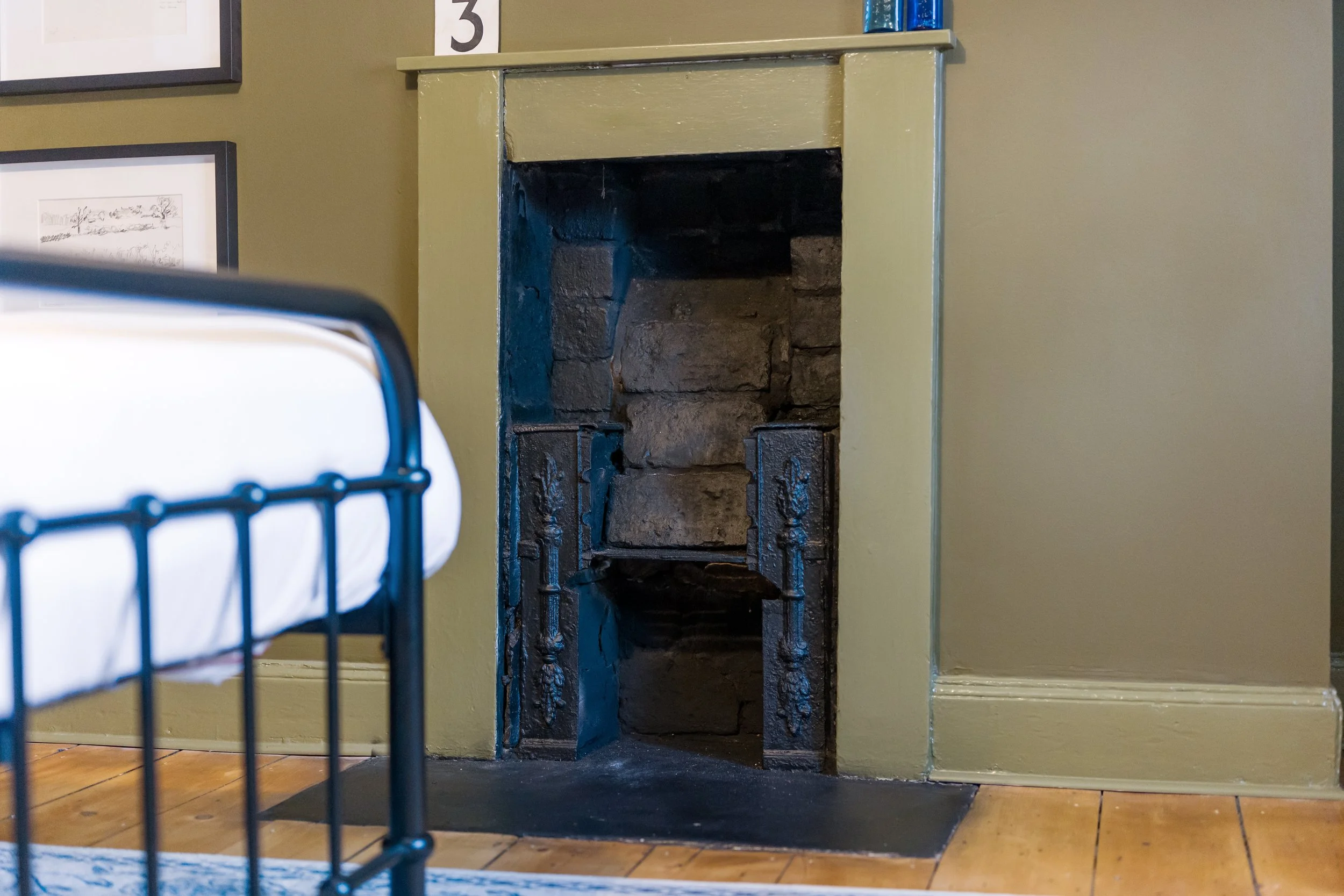 original fireplace restored in liverpool heritage home in georgian quarter