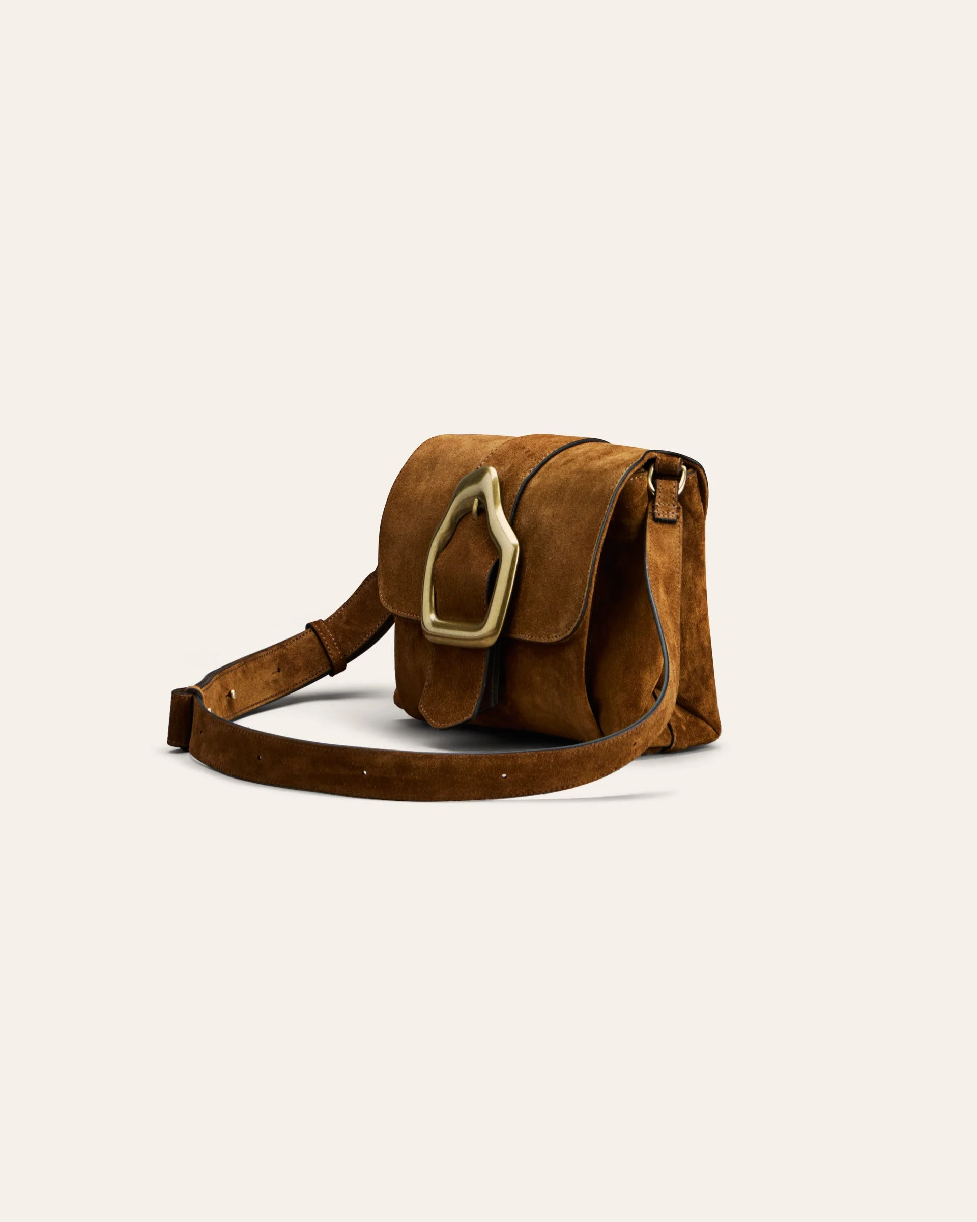 NAMI MINI Crossbody bag Camel Suede Gold 2.jpg