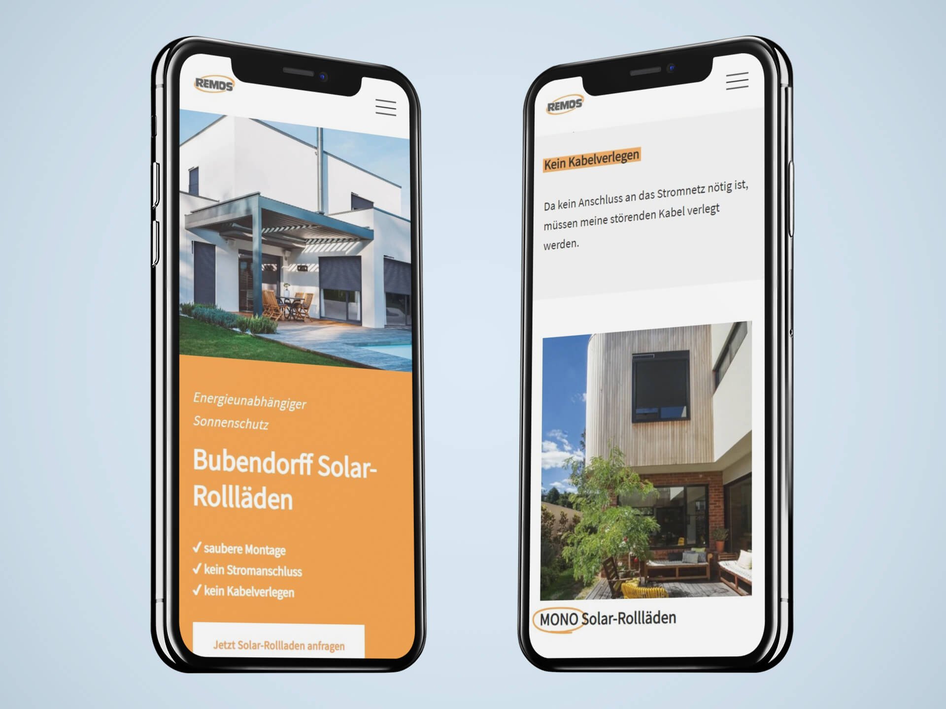 Mockup zeigt Werbung auf Smartphones