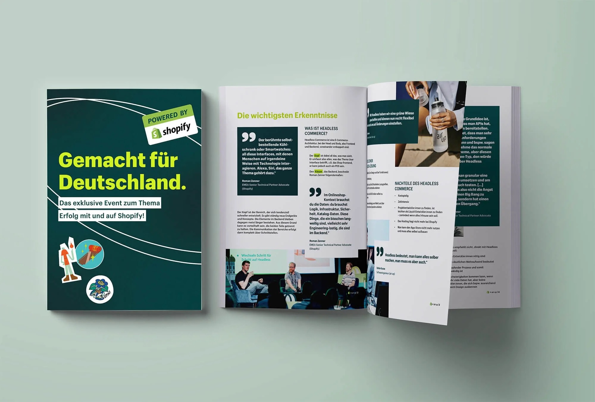 Mockup zeigt gedruckte Broschüre