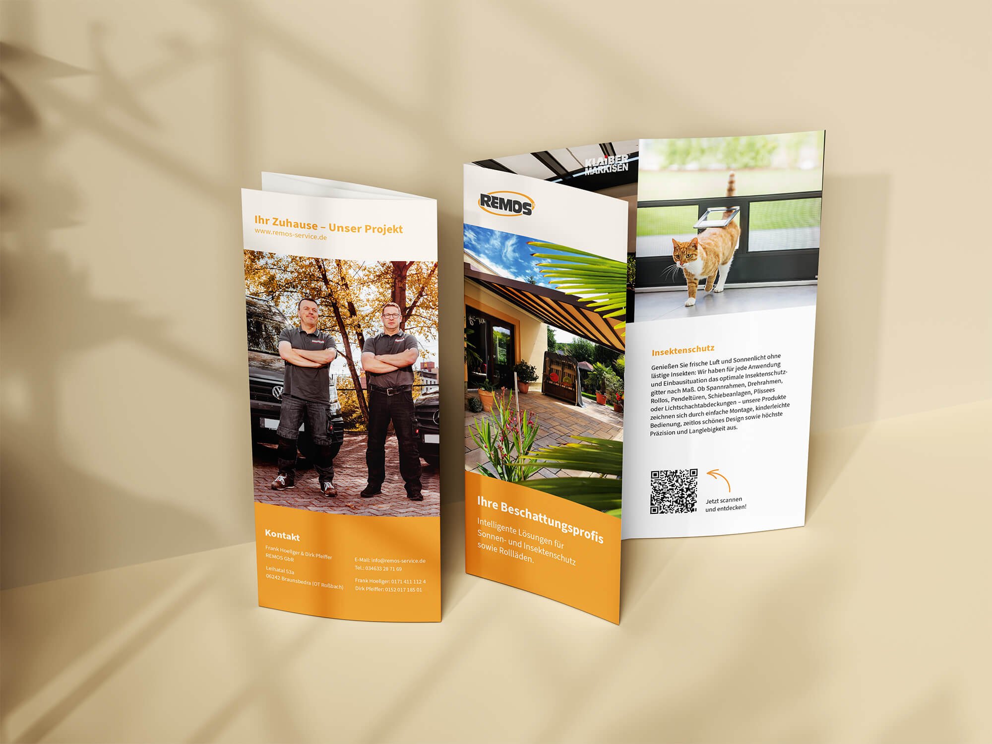 Mockup zeigt gedruckten Kunden-Flyer