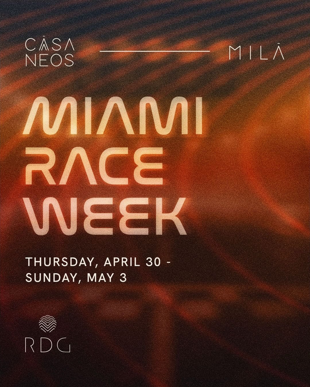Race Week takes over across RDG, from sunset to late-night moments, with each day defined by its own sound and experience. 🏁🏎️