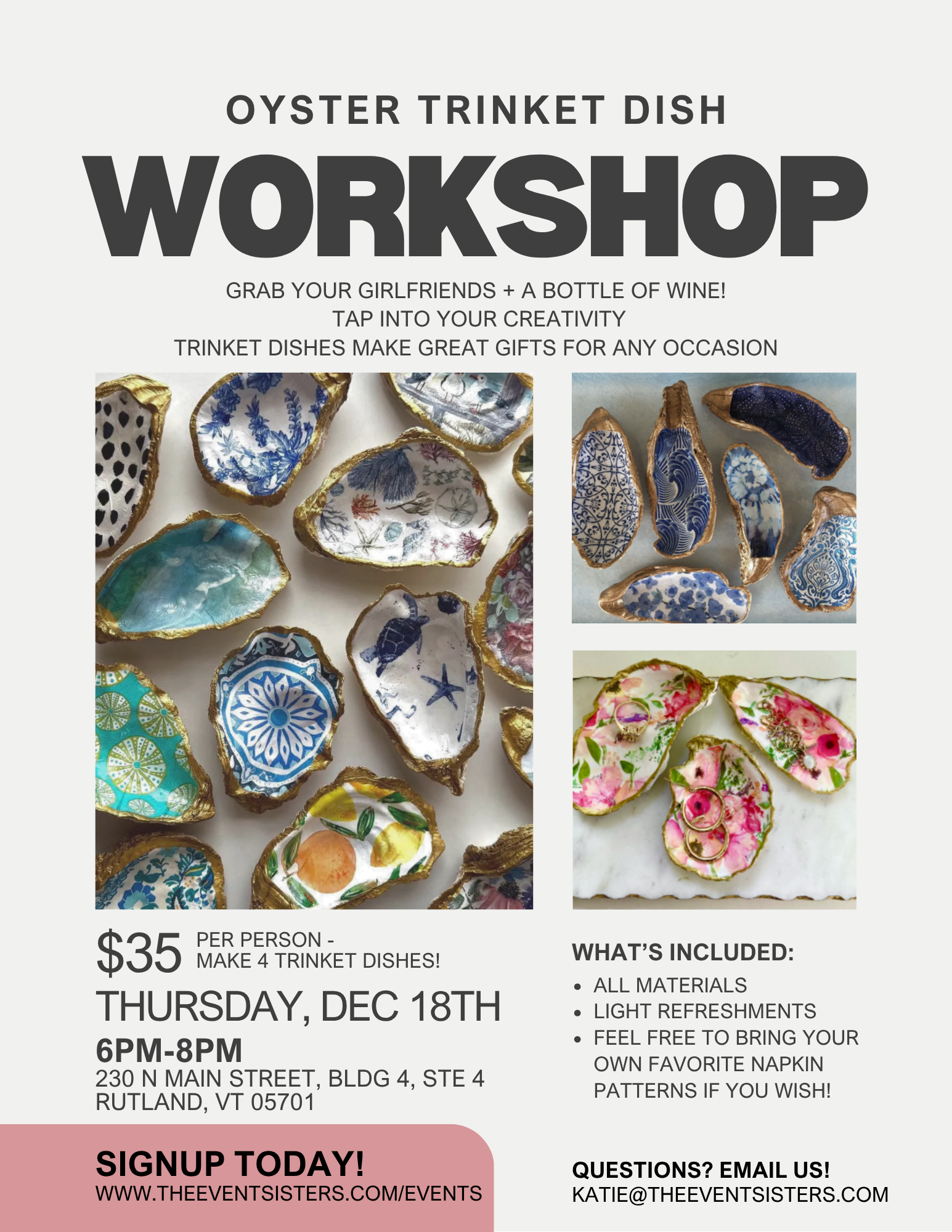 Oyster Trinket Dish Workshop