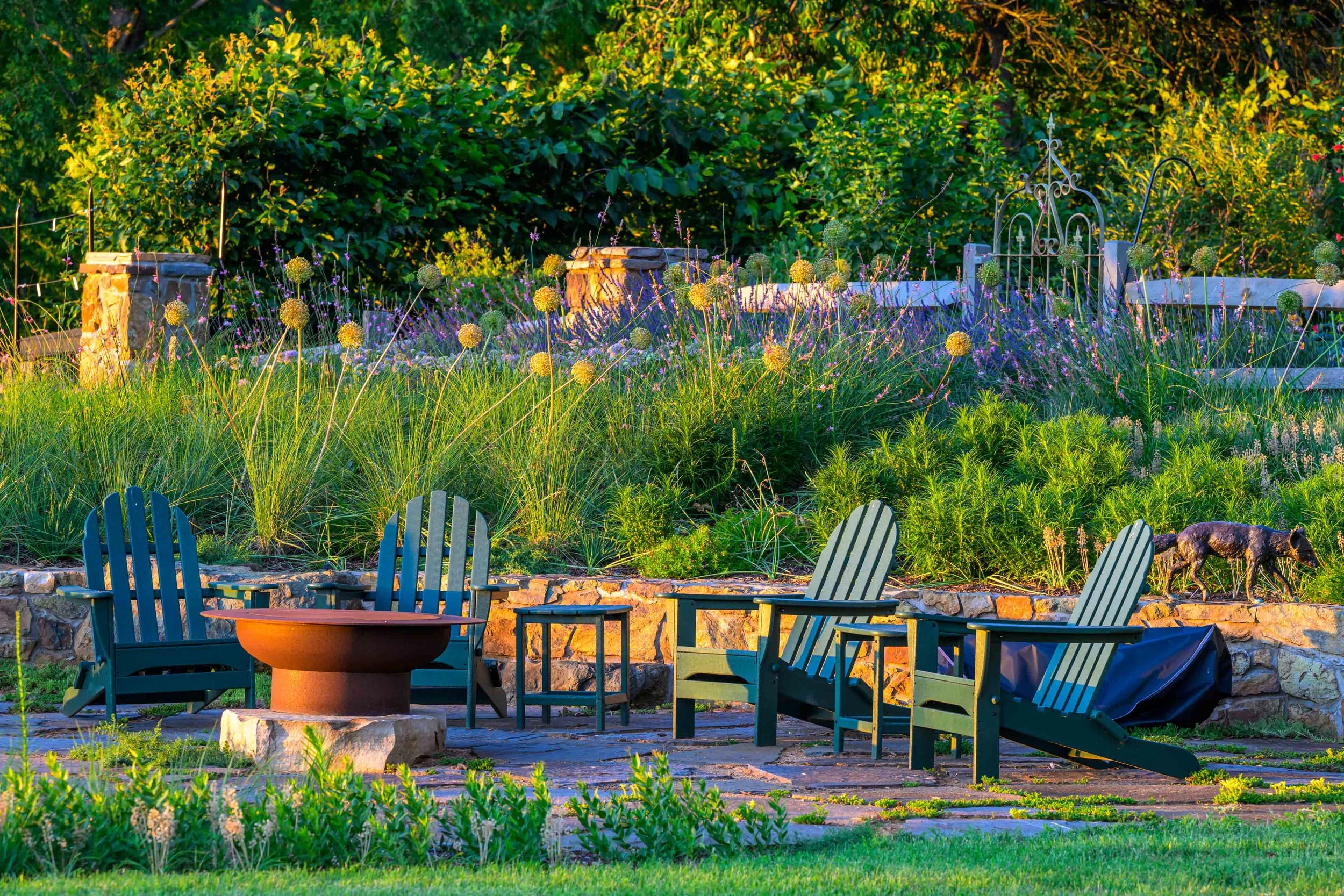 Terrace and fire pit