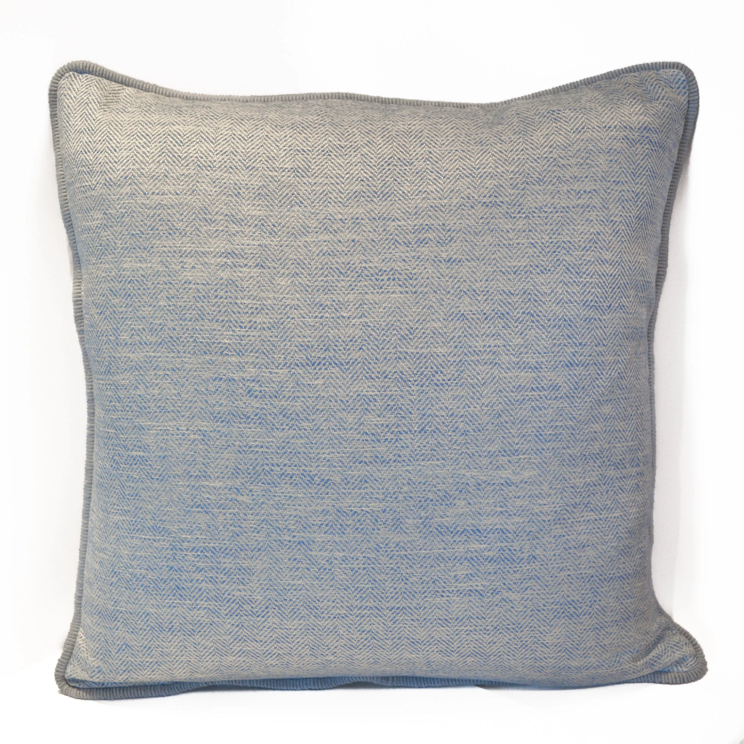 Light Blue Herringbone Pillow